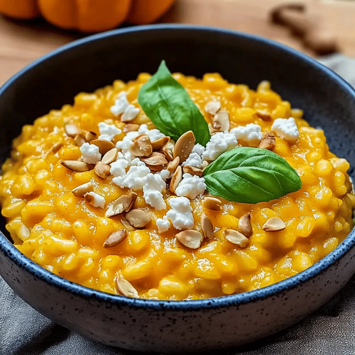Creamy Fall Pumpkin Risotto with Goat Cheese for Cozy Nights