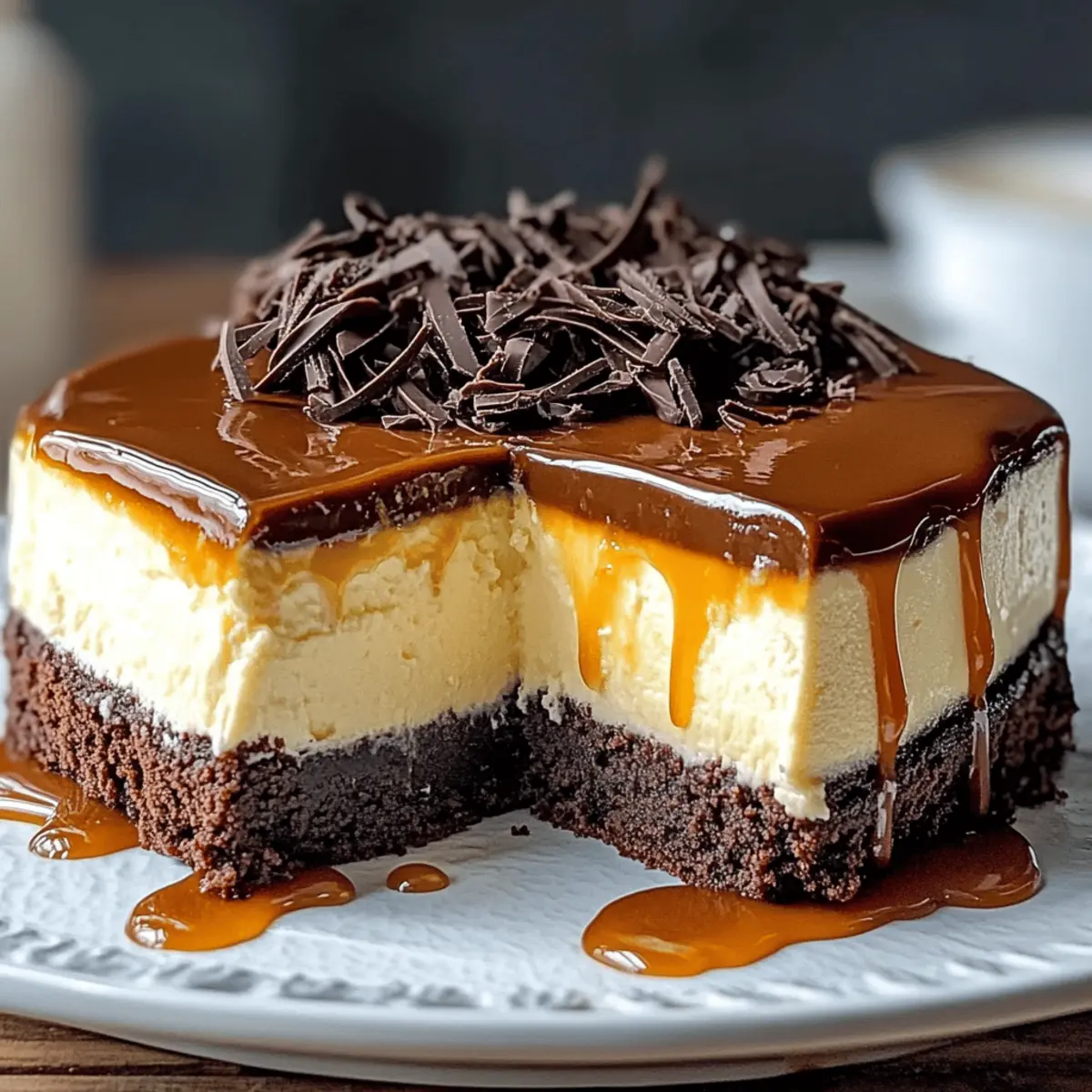 Caramel Brownie Cheesecake dwstcl