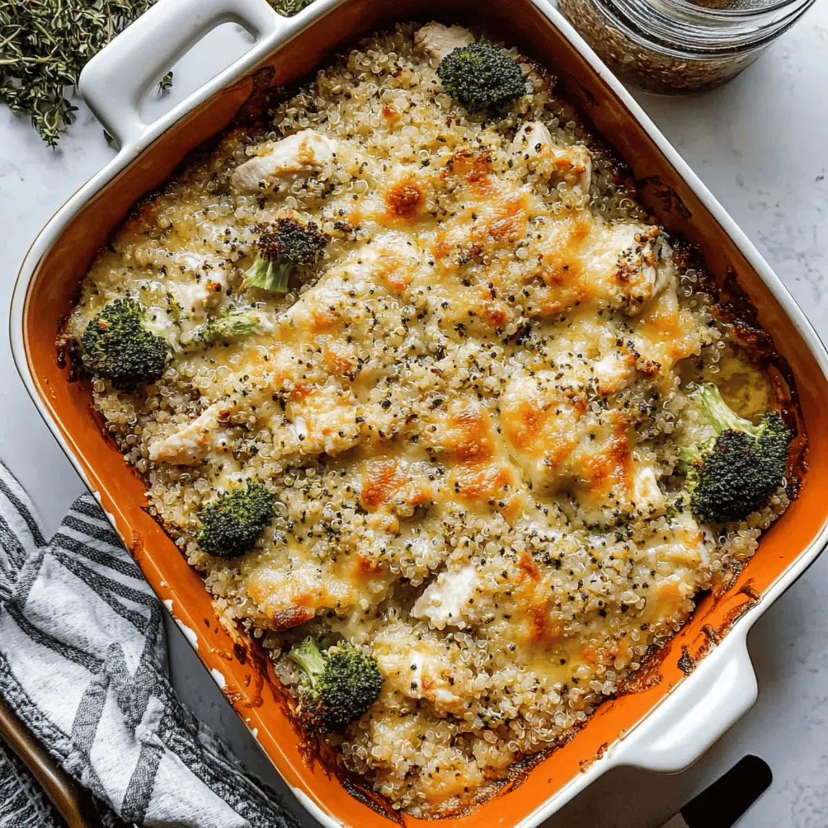 Cheesy Chicken and Broccoli Quinoa Bake d3jbu7