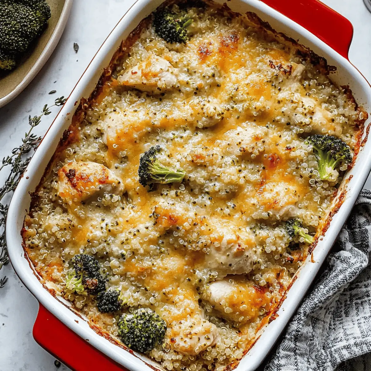 Cheesy Chicken and Broccoli Quinoa Bake robv75