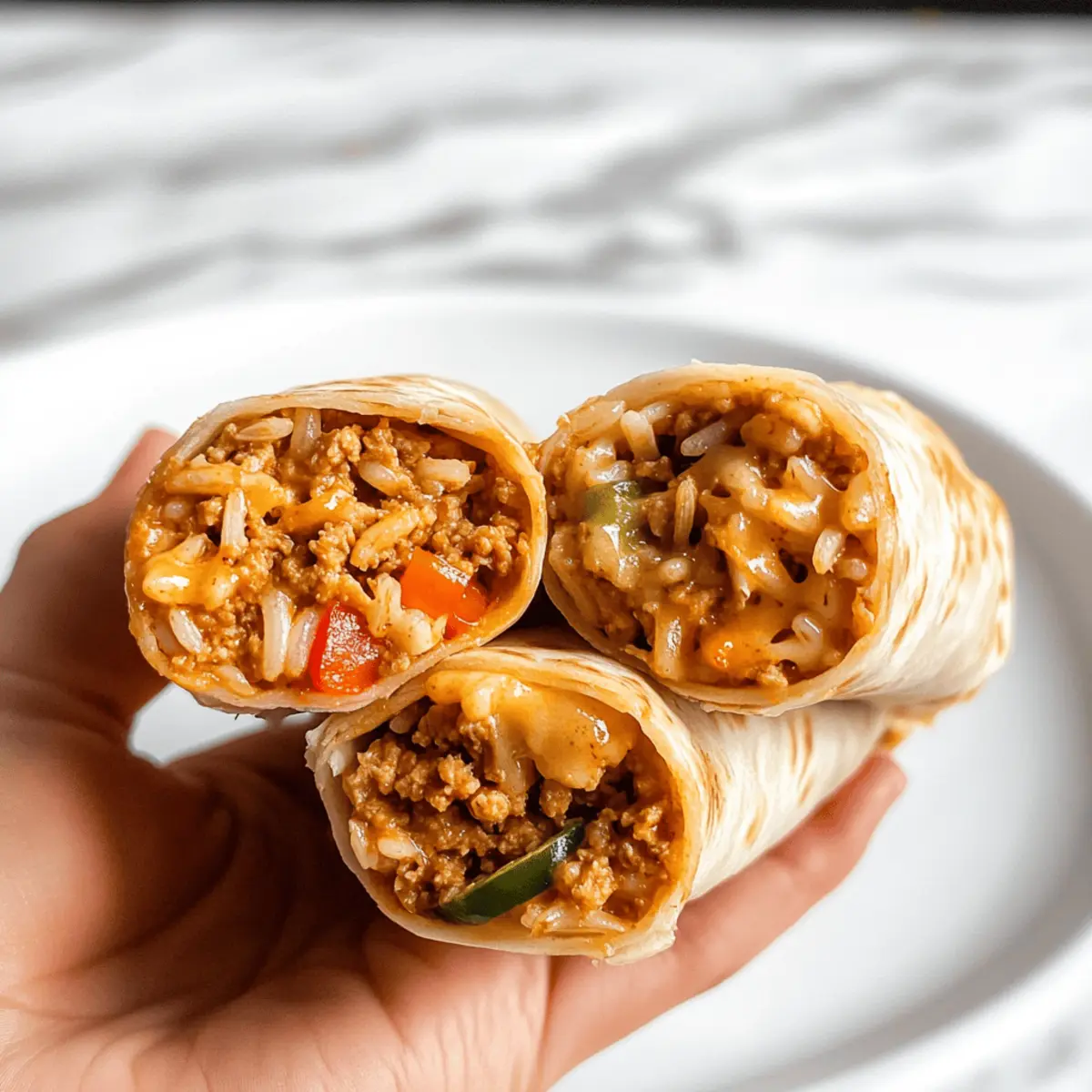 Cheesy Ground Chicken and Rice Burritos zedogb
