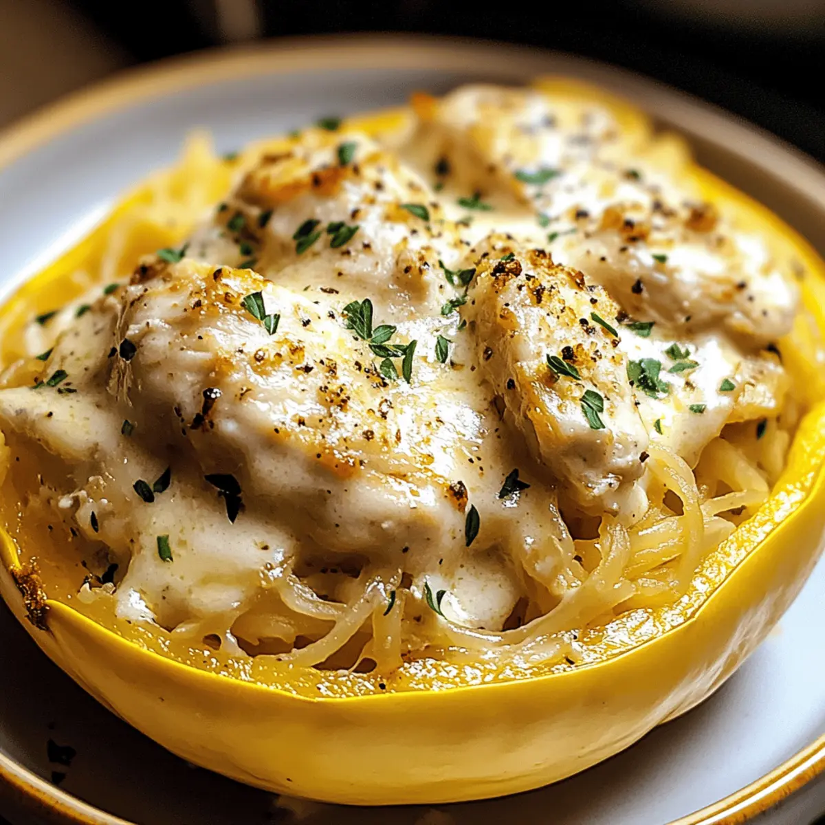 Chicken Alfredo Spaghetti Squash d55hd1