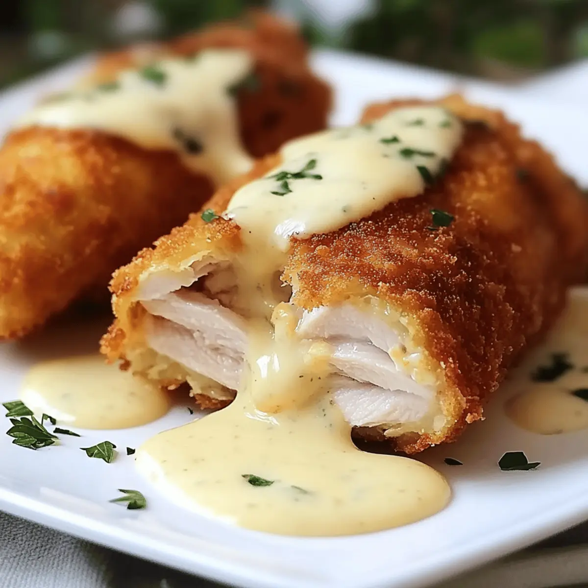Chicken Cordon Bleu with Swiss Cheese Sauce z9ht4n
