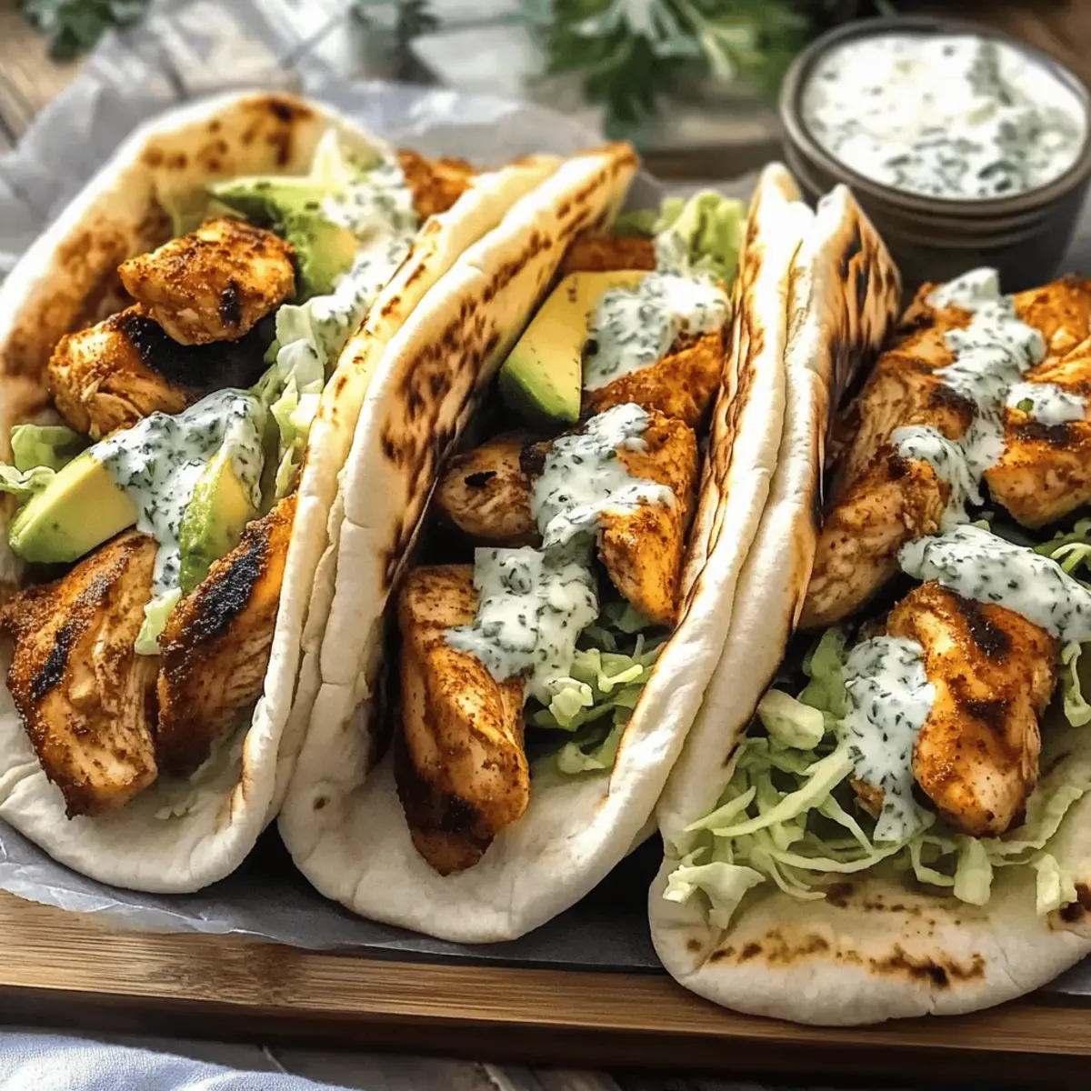 Chicken Pitas with Herby Ranch oiu5ub