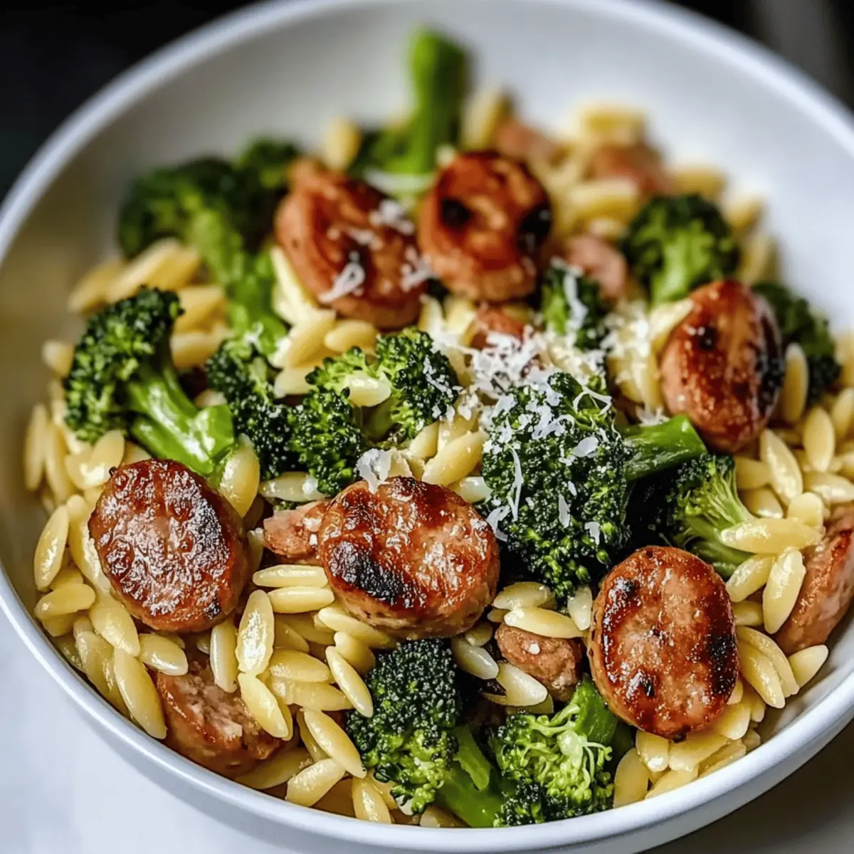 Chicken Sausage and Broccoli Orzo its4nd