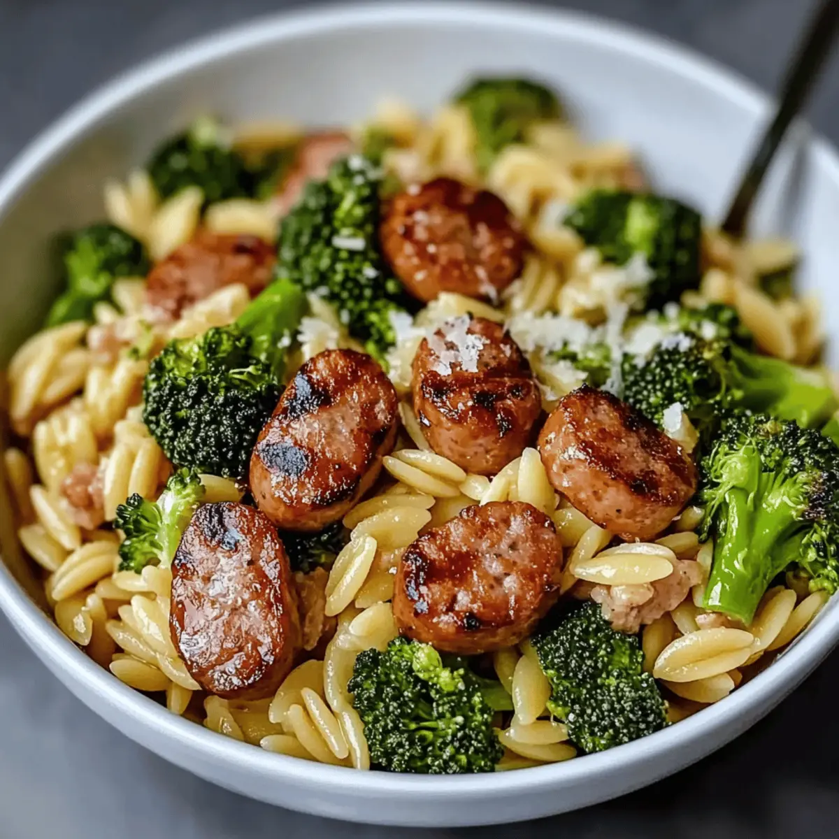 Savory Chicken Sausage and Broccoli Orzo in 30 Minutes