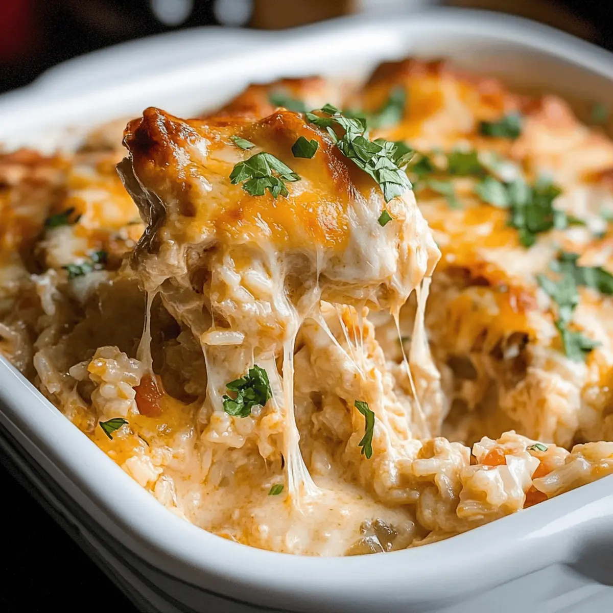 Creamy Chicken and Rice Queso Casserole for Cozy Nights