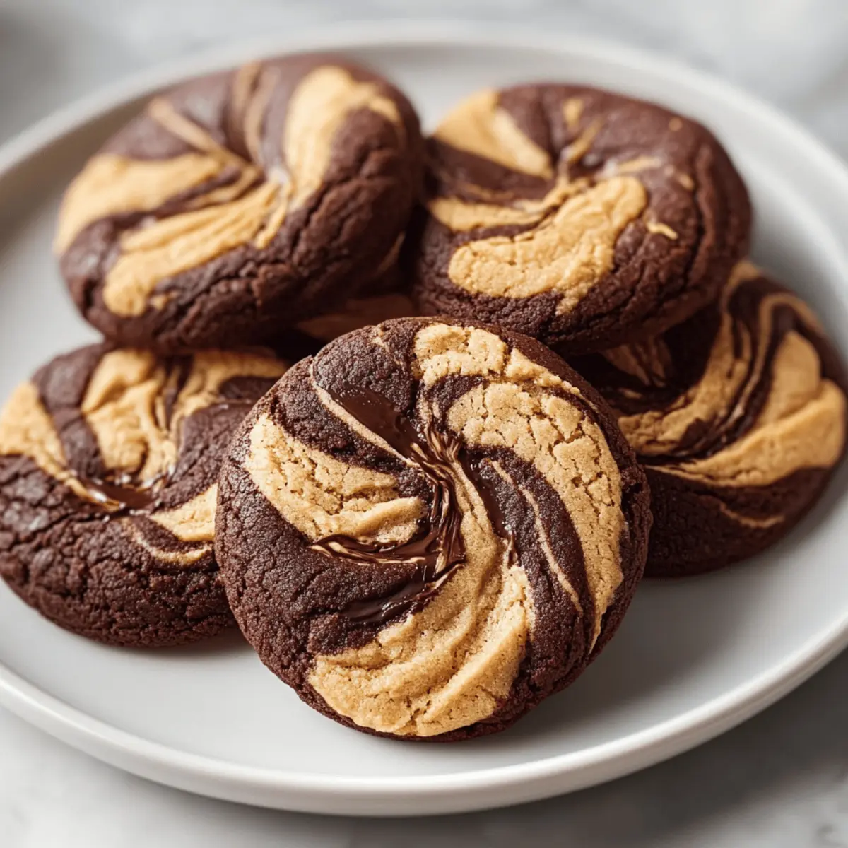Chocolate Peanut Butter Swirl Cookies b7ui4f