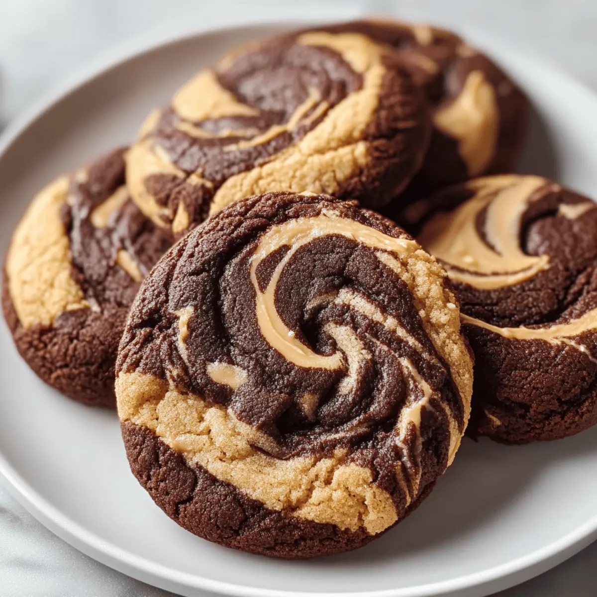 Chocolate Peanut Butter Swirl Cookies tabpjn