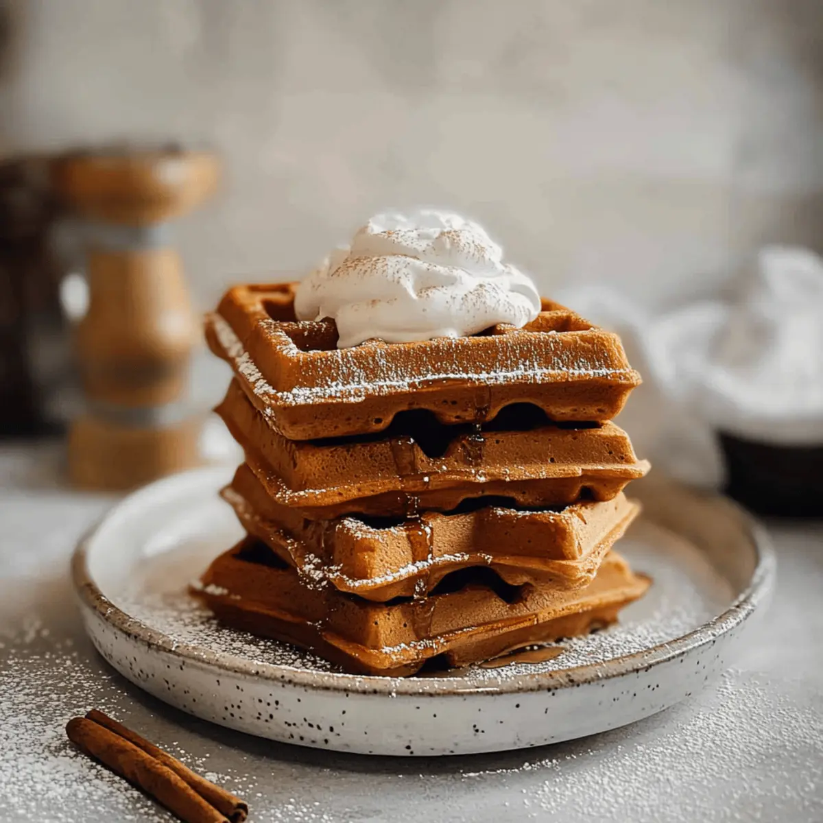 Christmas Morning Gingerbread Waffles seu4m4