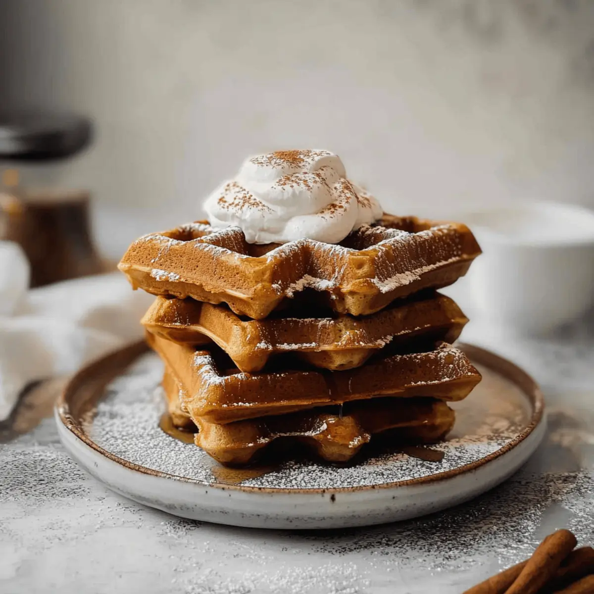 Christmas Morning Gingerbread Waffles for Cozy Holiday Bliss