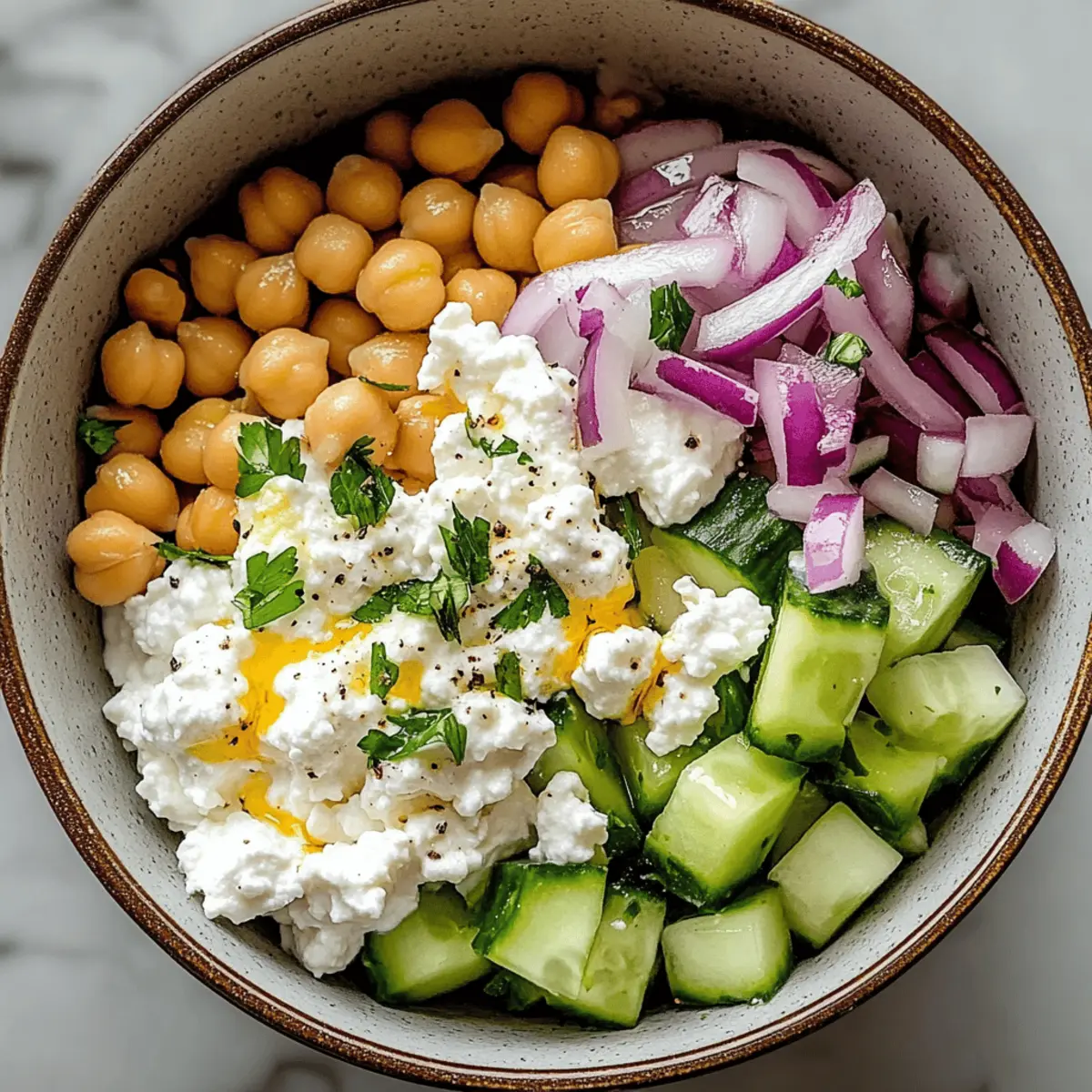 Cottage Cheese and Chickpea Salad sdefmj