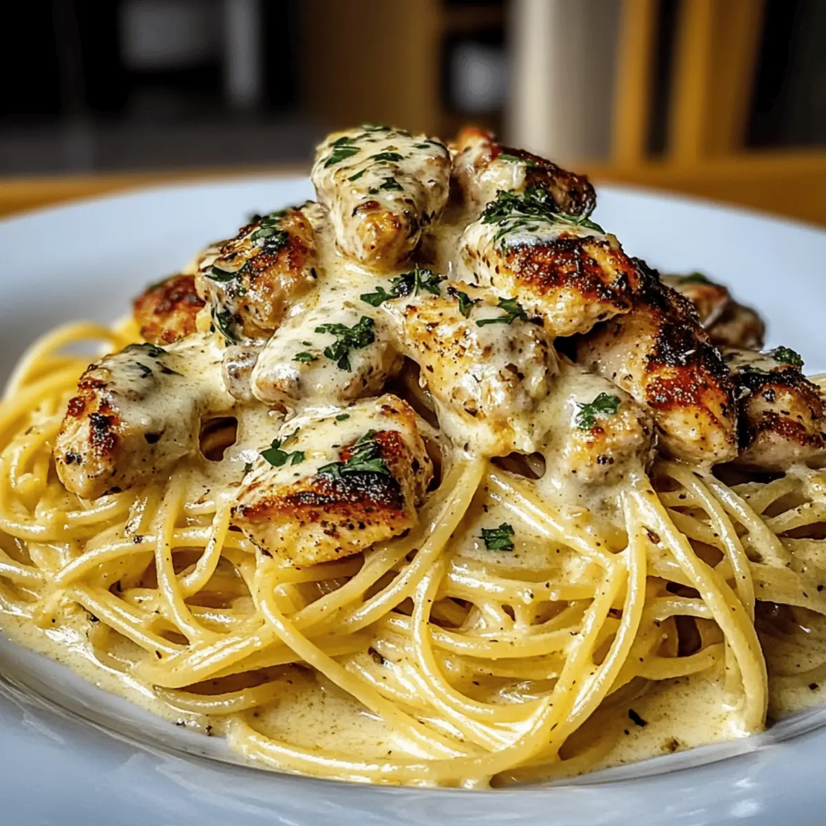 Creamy Cajun Chicken Spaghetti with Garlic Mozzarella Sauce y1owuz