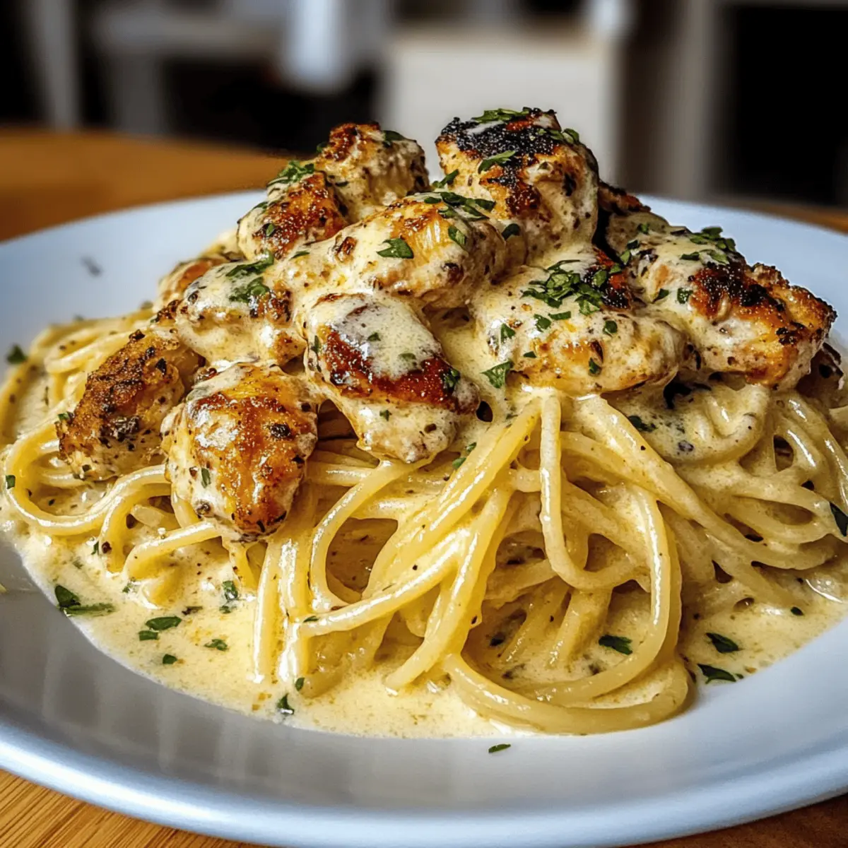 Creamy Cajun Chicken Spaghetti with Garlic Mozzarella Bliss