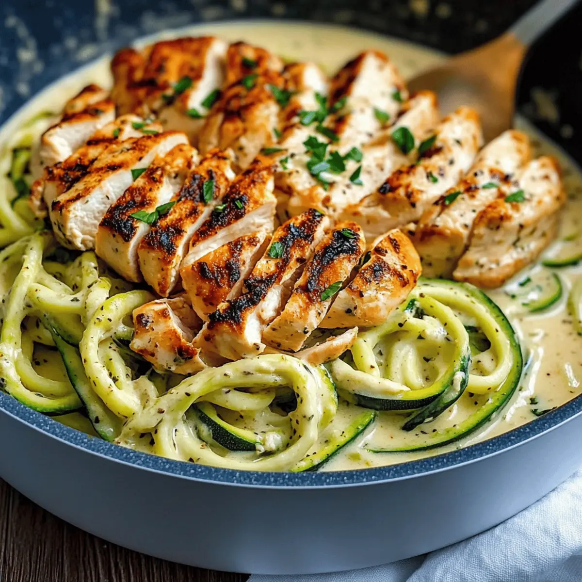 Creamy Zucchini Noodle Chicken Alfredo for Guilt-Free Indulgence