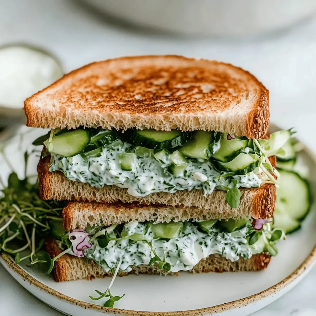 Cucumber Salad Sandwiches for a Light and Crunchy Lunch
