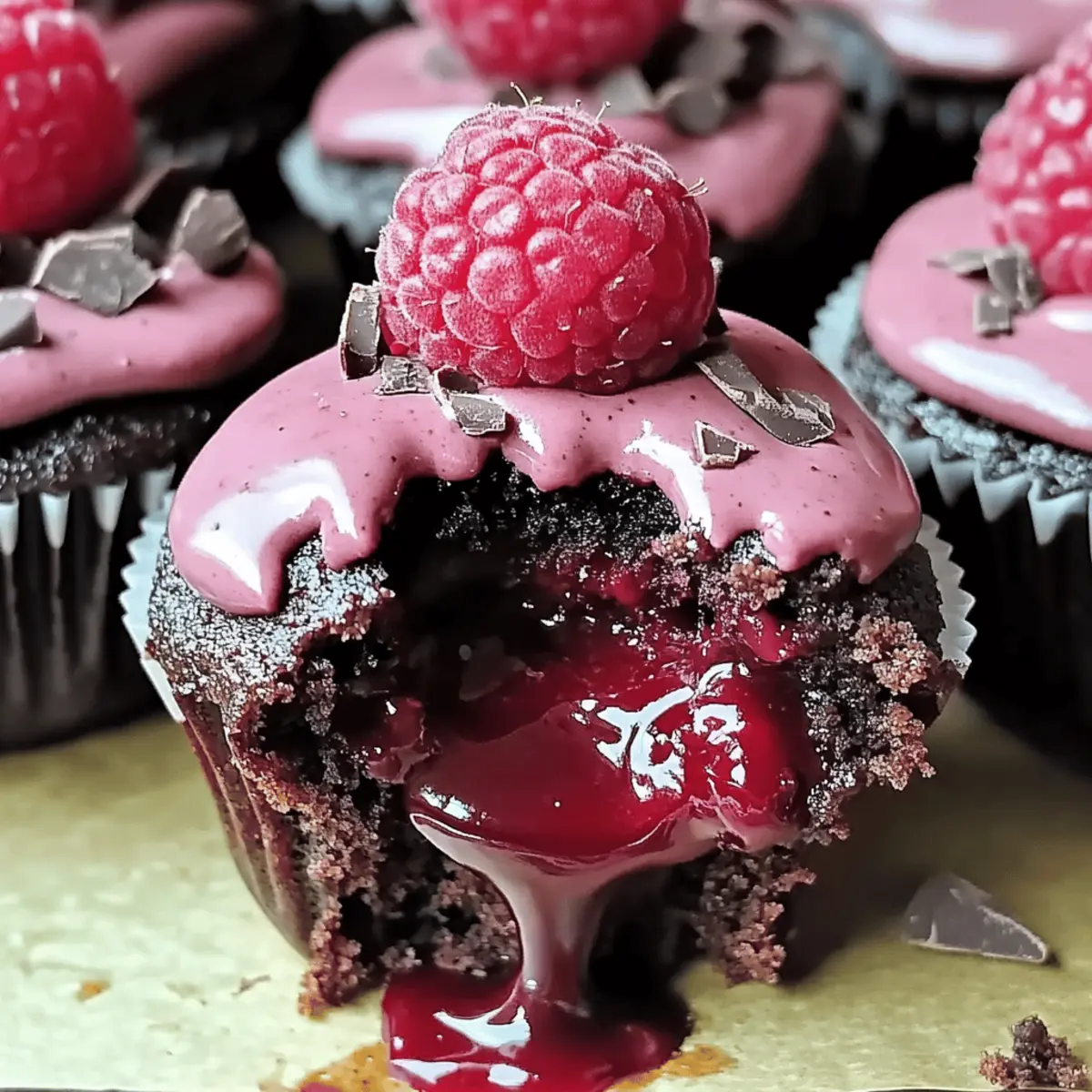 Decadent Raspberry Chocolate Lava Cupcakes kpajk9