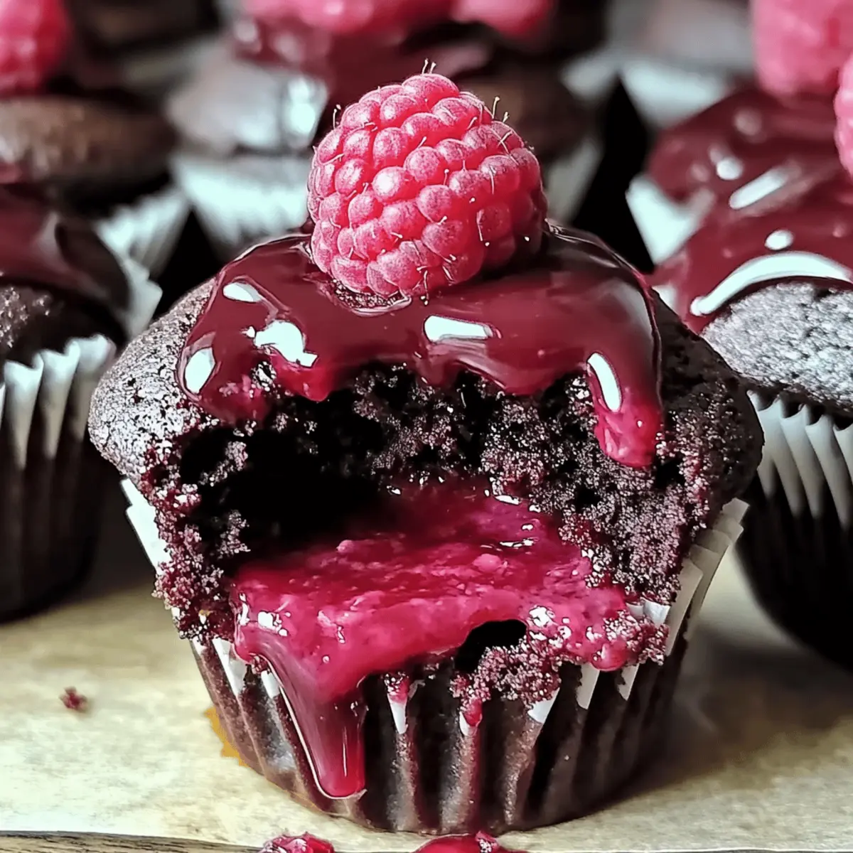 Decadent Raspberry Chocolate Lava Cupcakes vwf2z7