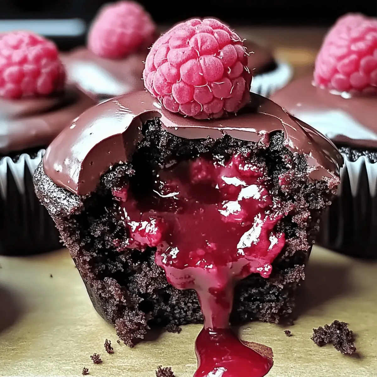 Decadent Raspberry Chocolate Lava Cupcakes to Indulge In