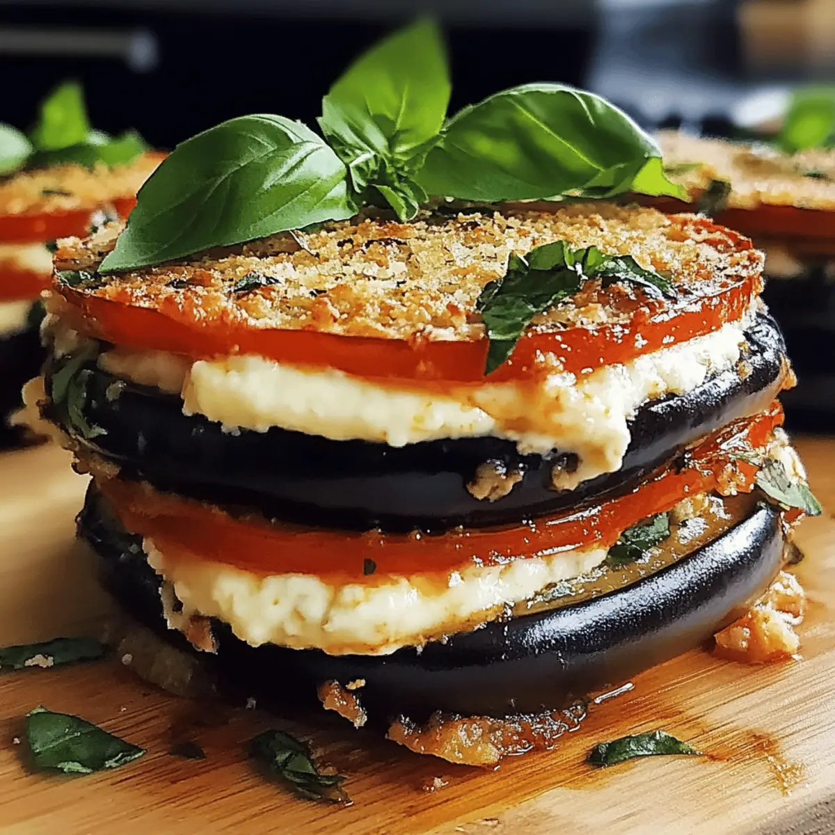 Eggplant Napoleon nqaeau
