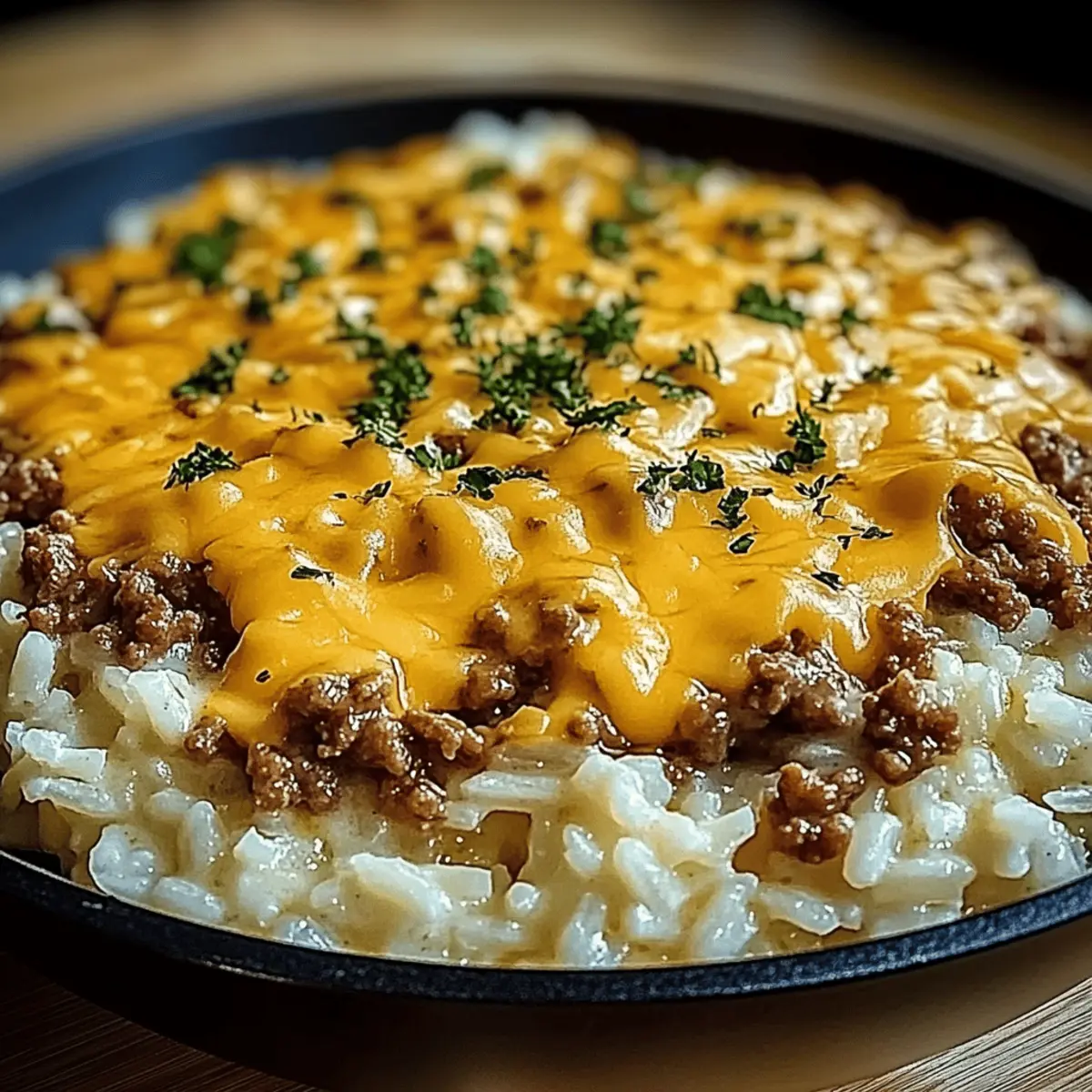 Garlic Butter Beef and Rice Skillet with Cheddar Parmesan Sauce tnlpzm