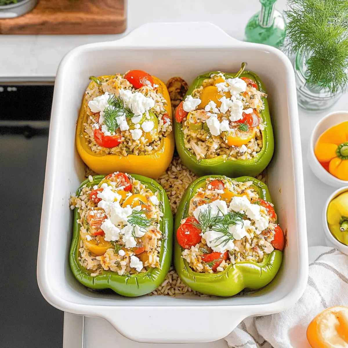 Greek Chicken Stuffed Peppers thrzsk