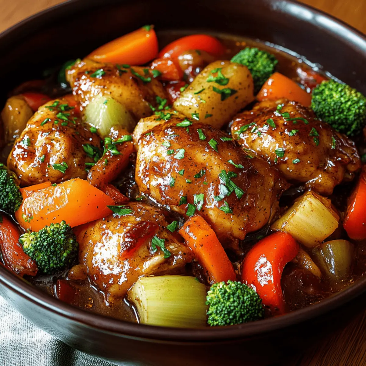 Honey Garlic Chicken And Veggies gzncem