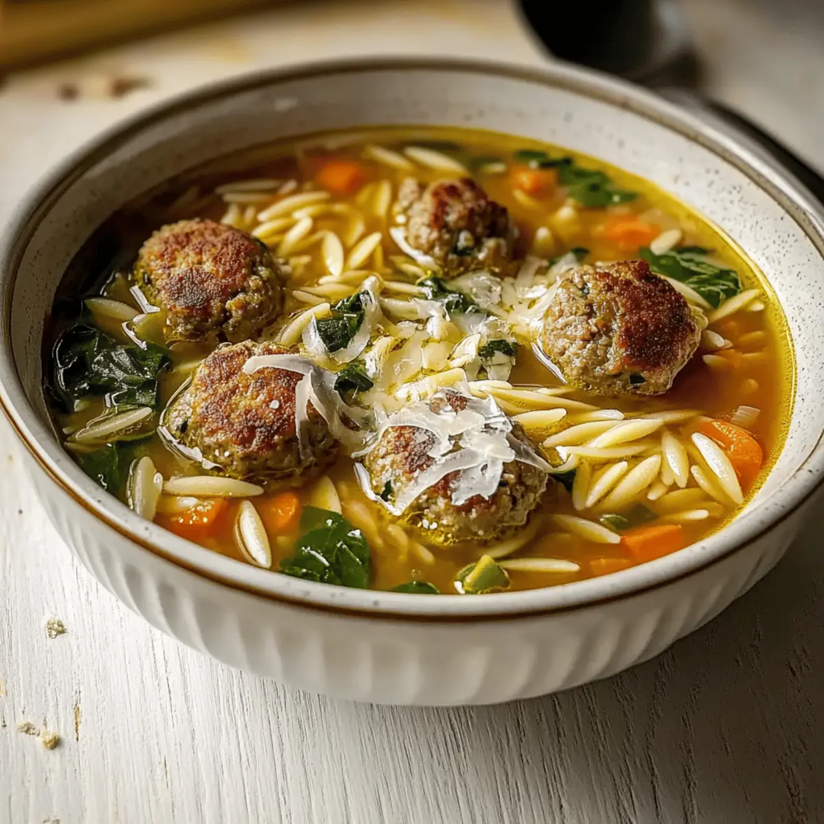 Italian Meatball Orzo Soup wfn5dl