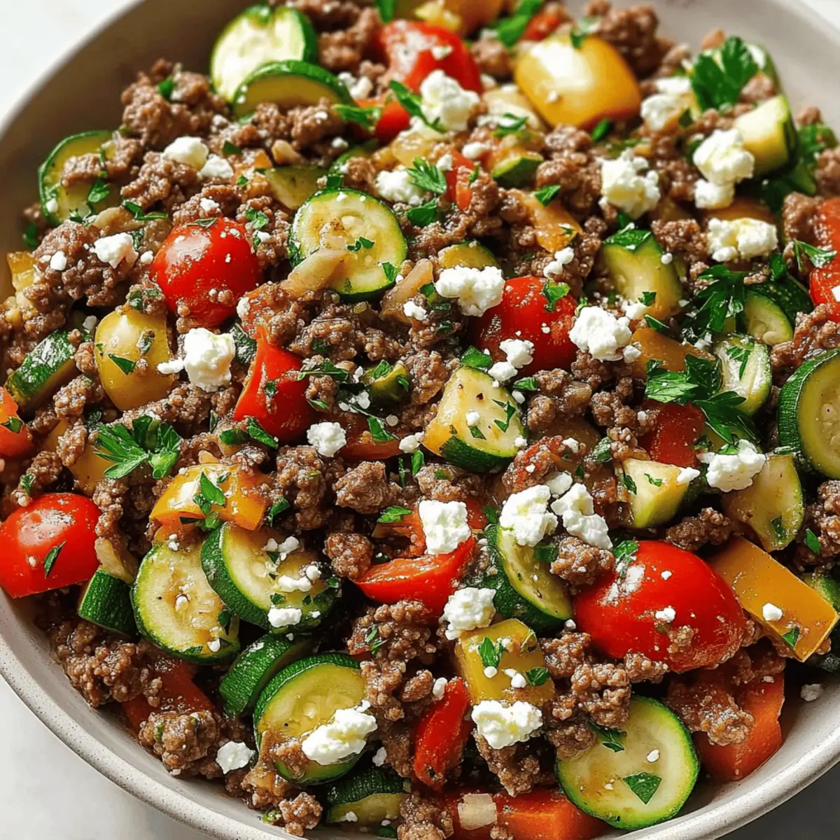 Mediterranean Ground Beef Stir