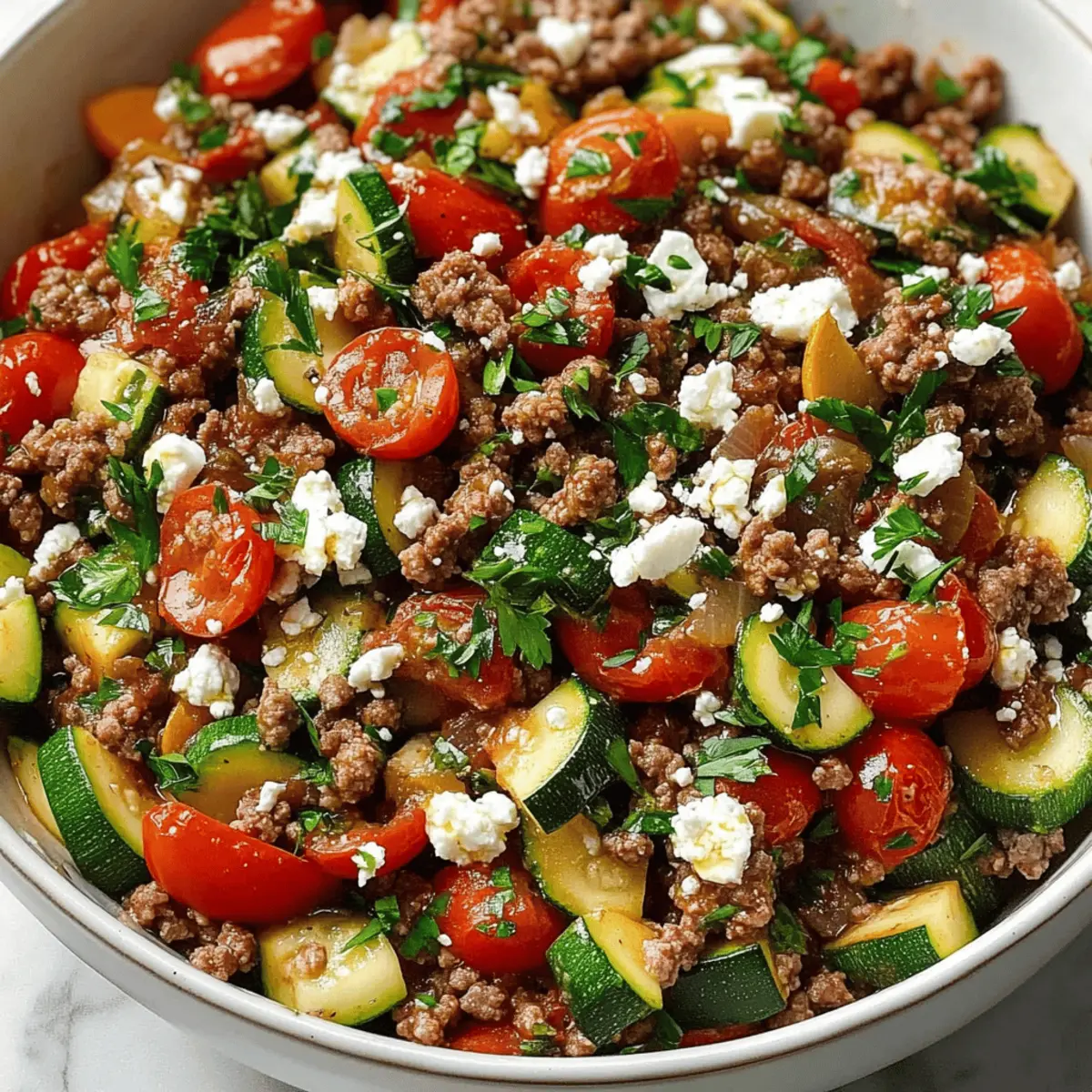 Mediterranean Ground Beef Stir