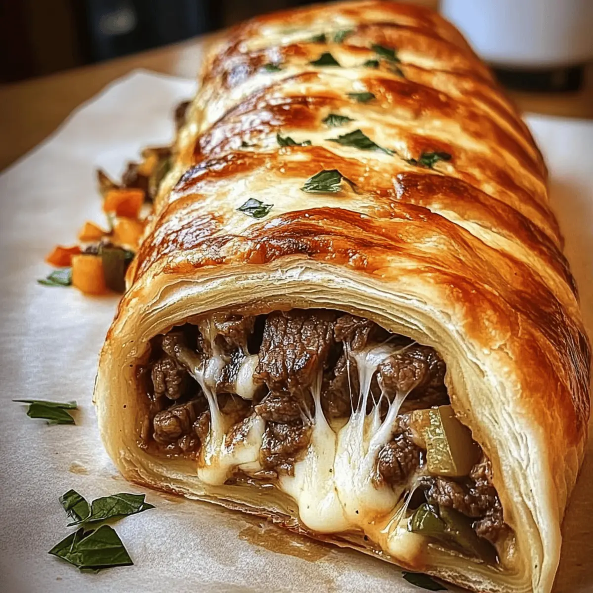 Mozzarella Cheese Steak Stromboli lrytqp