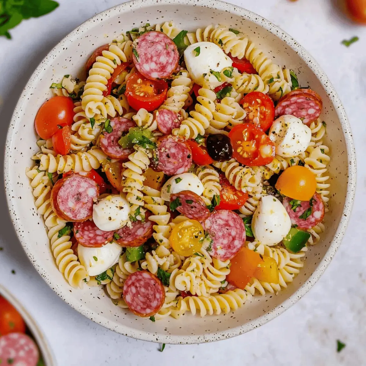 Delicious Pasta Salad with Salami and Veggies Bliss
