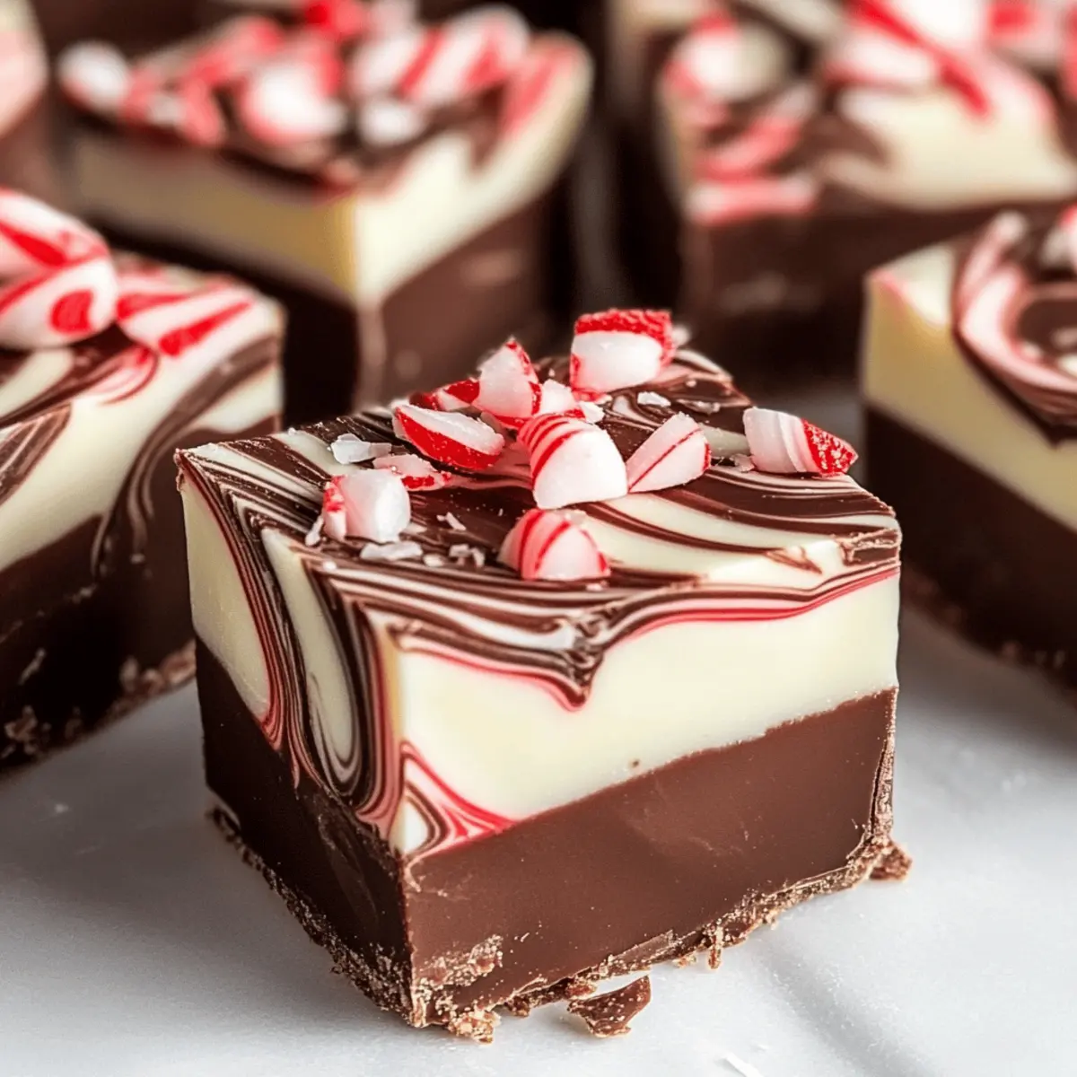 Irresistible Peppermint Swirl Fudge for Festive Indulgence