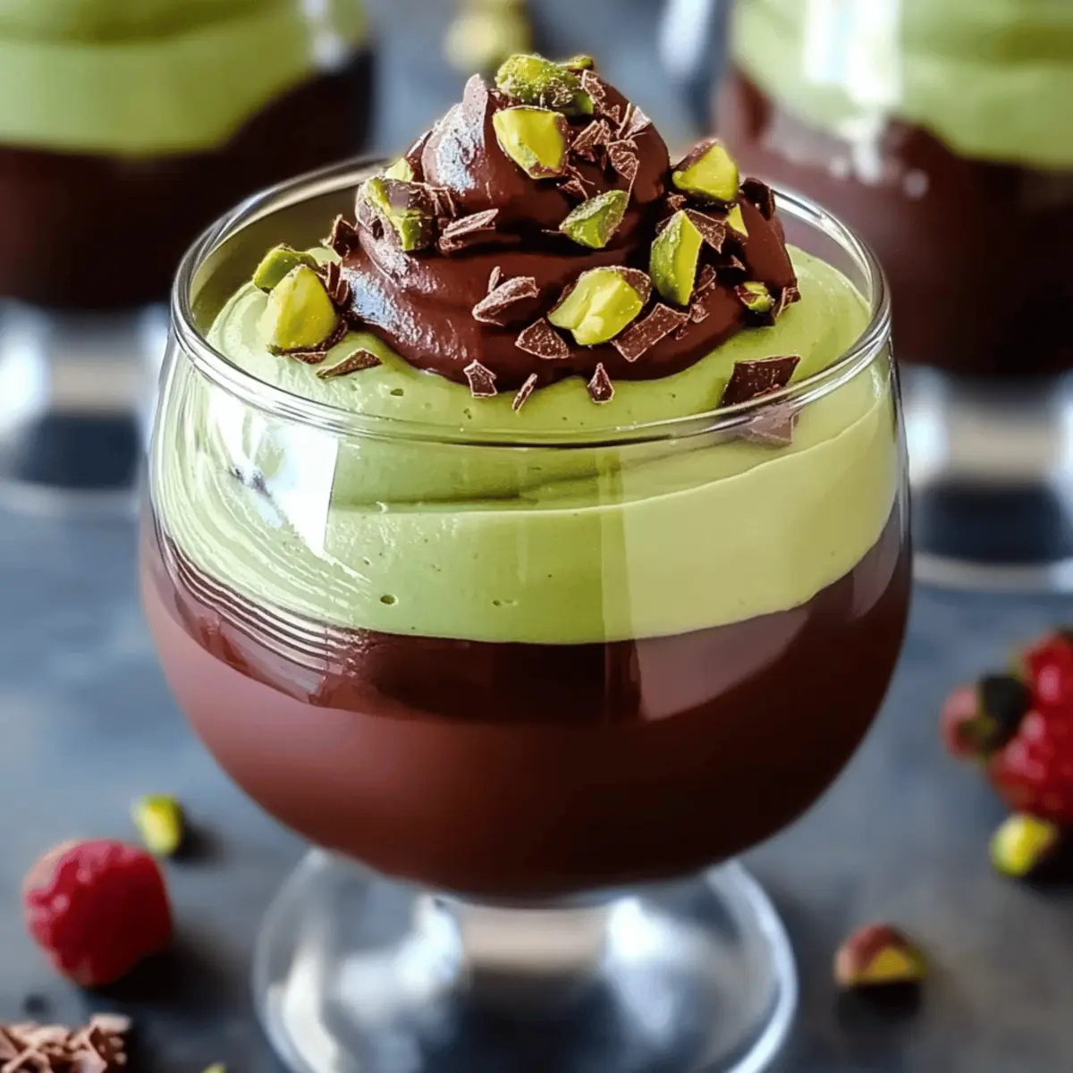 Irresistibly Creamy Pistachio Mousse with Chocolate Ganache