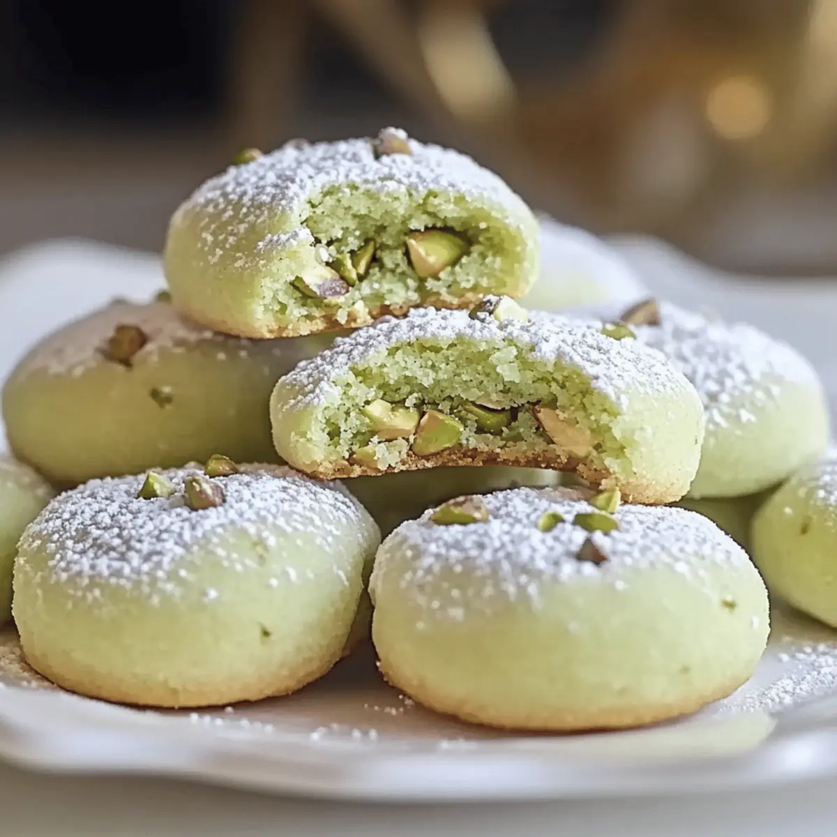 Pistachio Wedding Cookies uvlcvi
