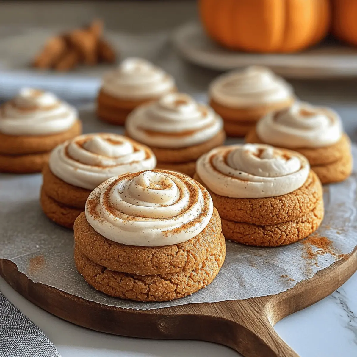 Irresistibly Soft Pumpkin Cookies with Cream Cheese Bliss