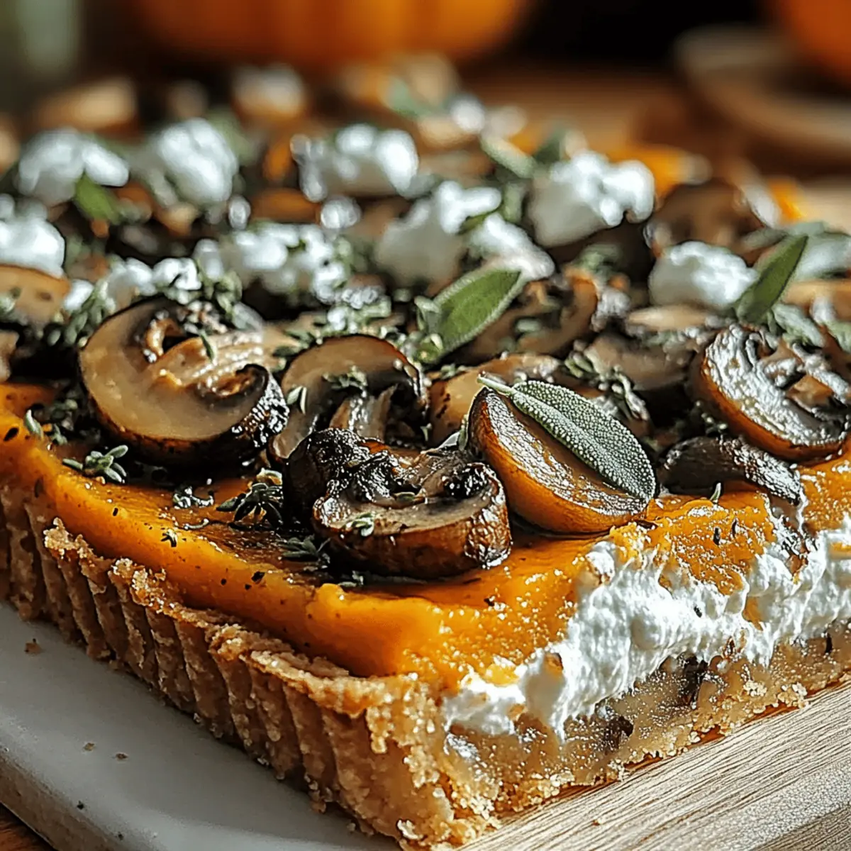 Cozy Up with Pumpkin Sage & Mushroom Tart This Fall