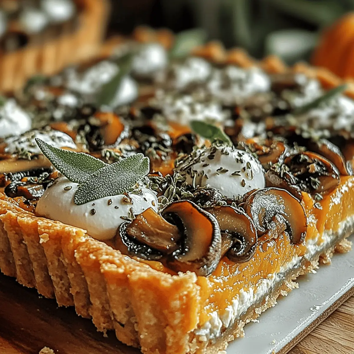 Pumpkin Sage Mushroom Tart npftek