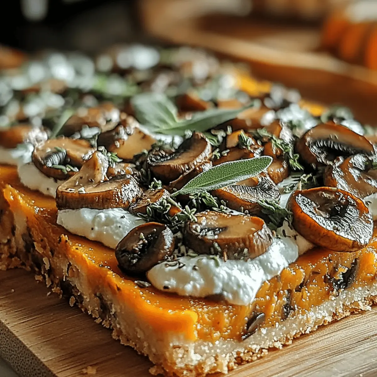 Pumpkin Sage Mushroom Tart szscza