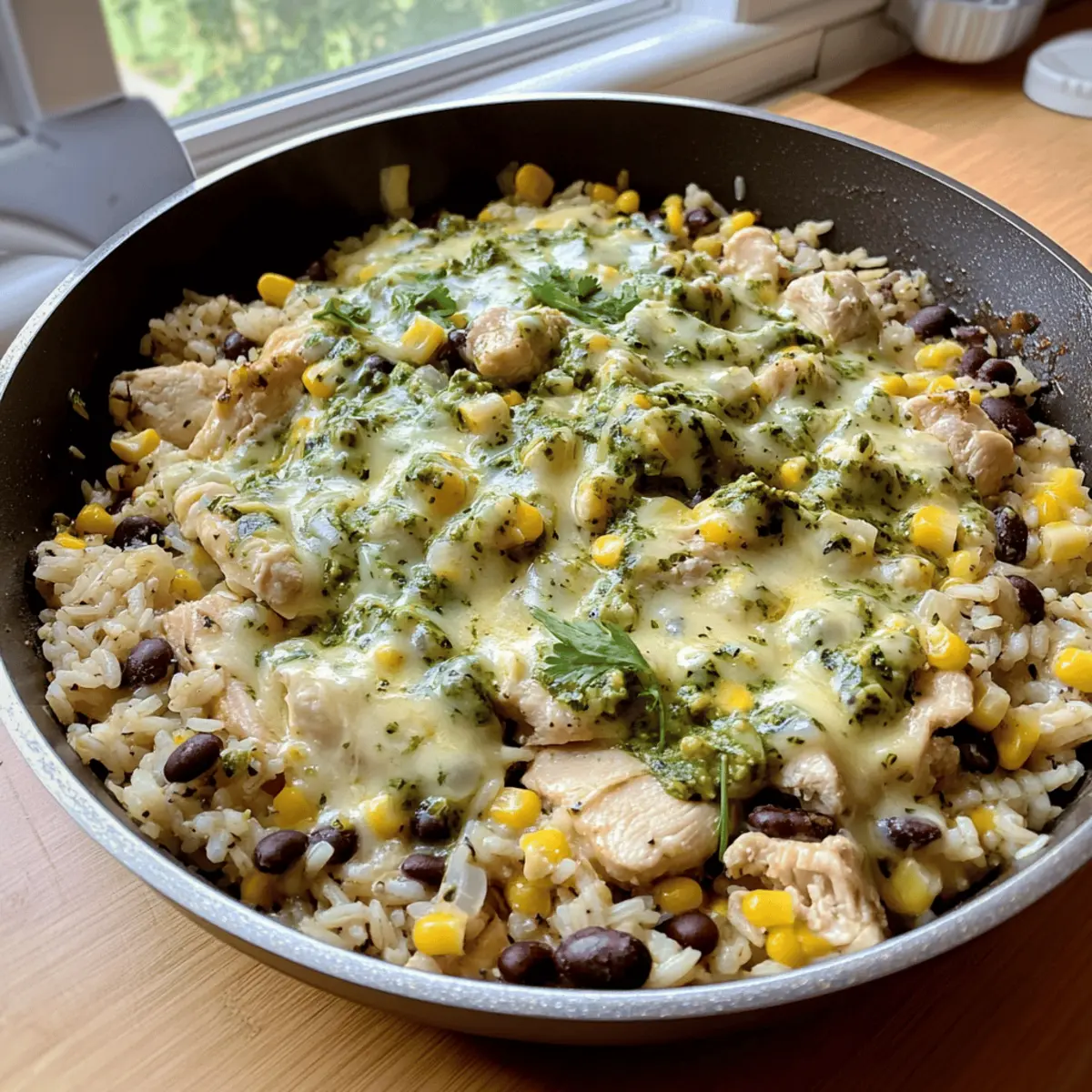 Salsa Verde Chicken Rice Skillet if6r1k