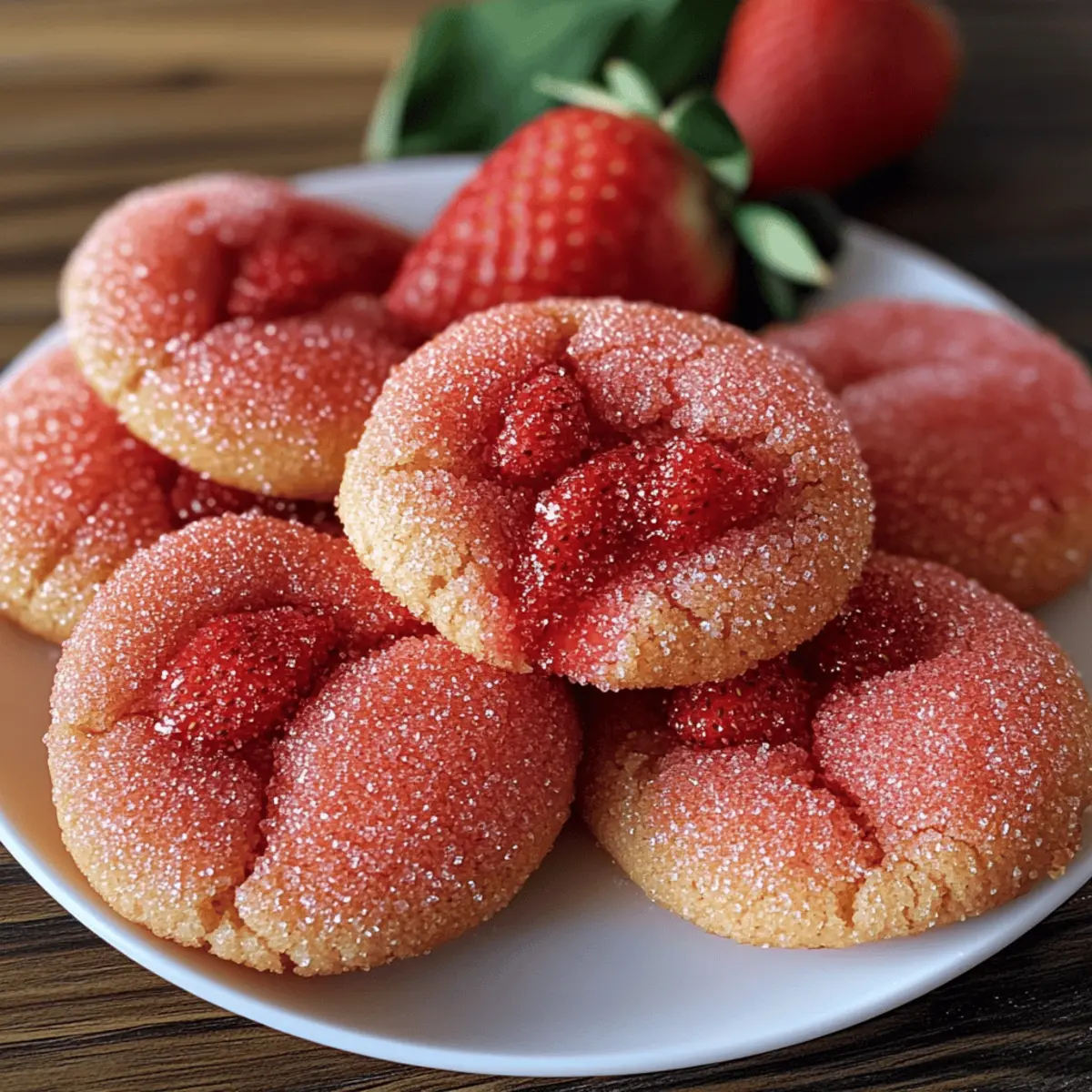 Strawberry Sugar Cookies with Sparkling Strawberry Sugar Bliss
