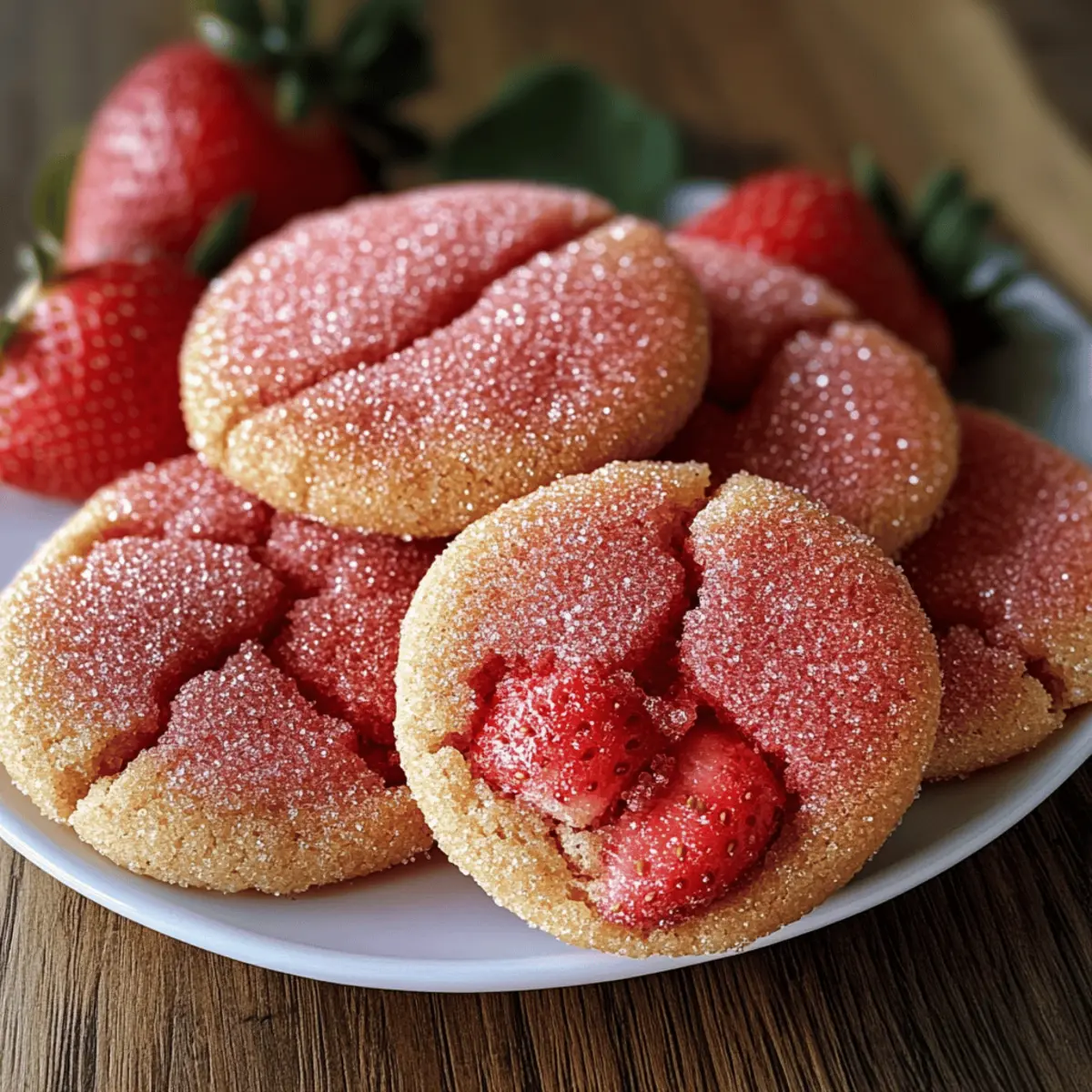 Strawberry Sugar Cookies with Sparkling Strawberry Sugar m1zboe