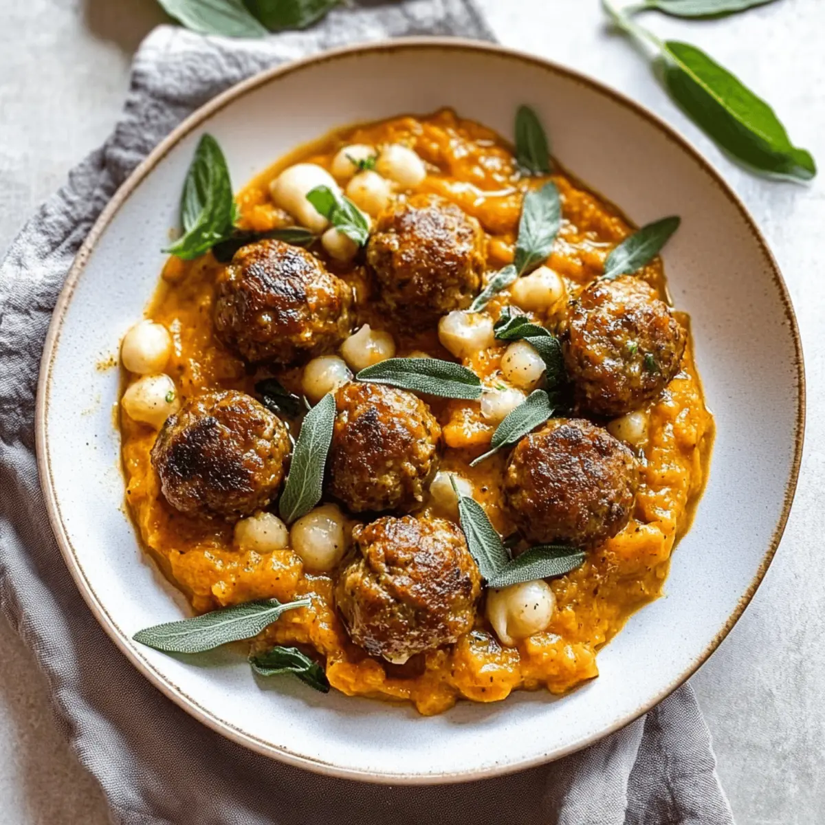 Turkey Meatballs in Pumpkin Sage Sauce bfmwzi