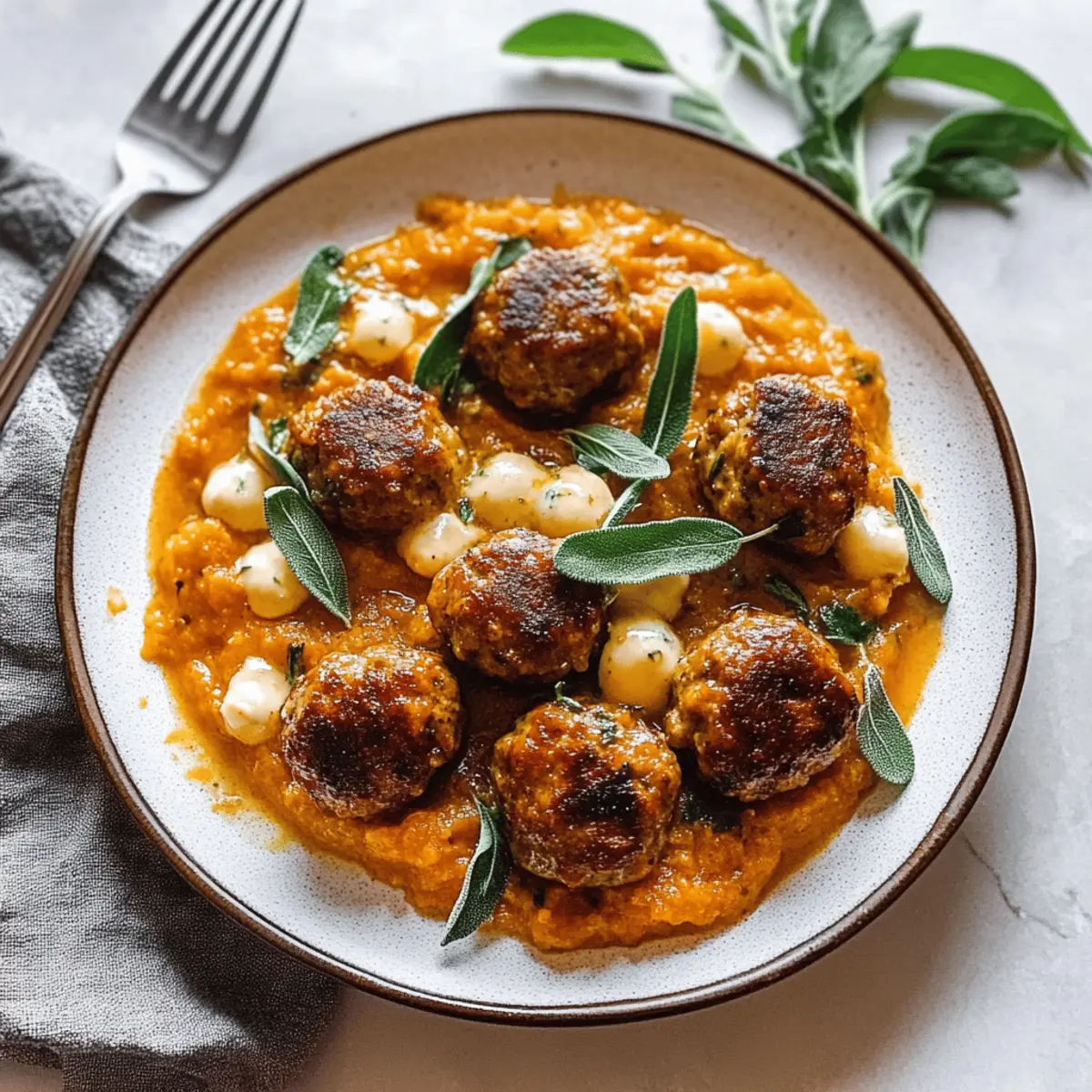 Turkey Meatballs in Pumpkin Sage Sauce: Cozy Fall Comfort Food