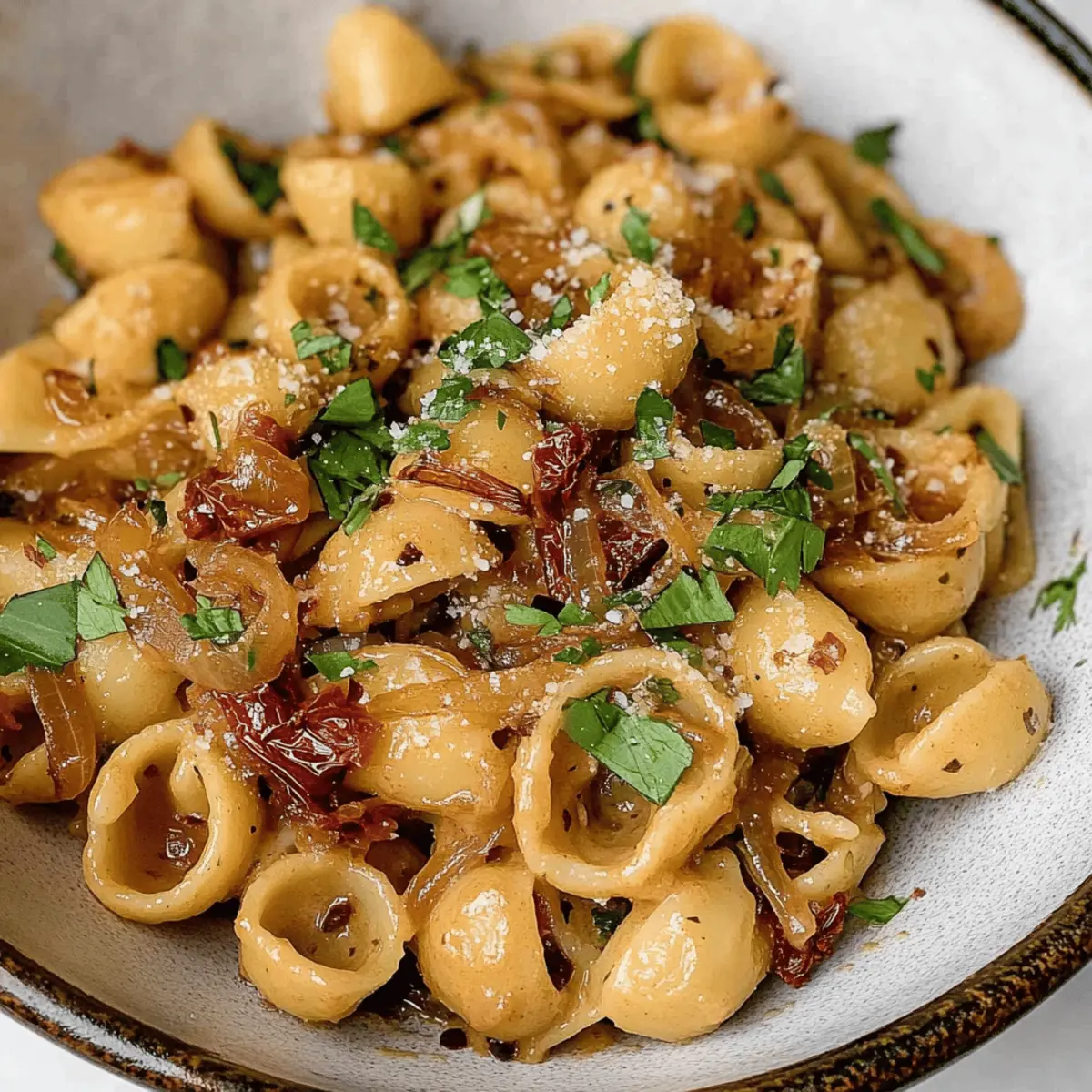 Vegan Caramelized Onion Pasta: Comfort in Every Bite