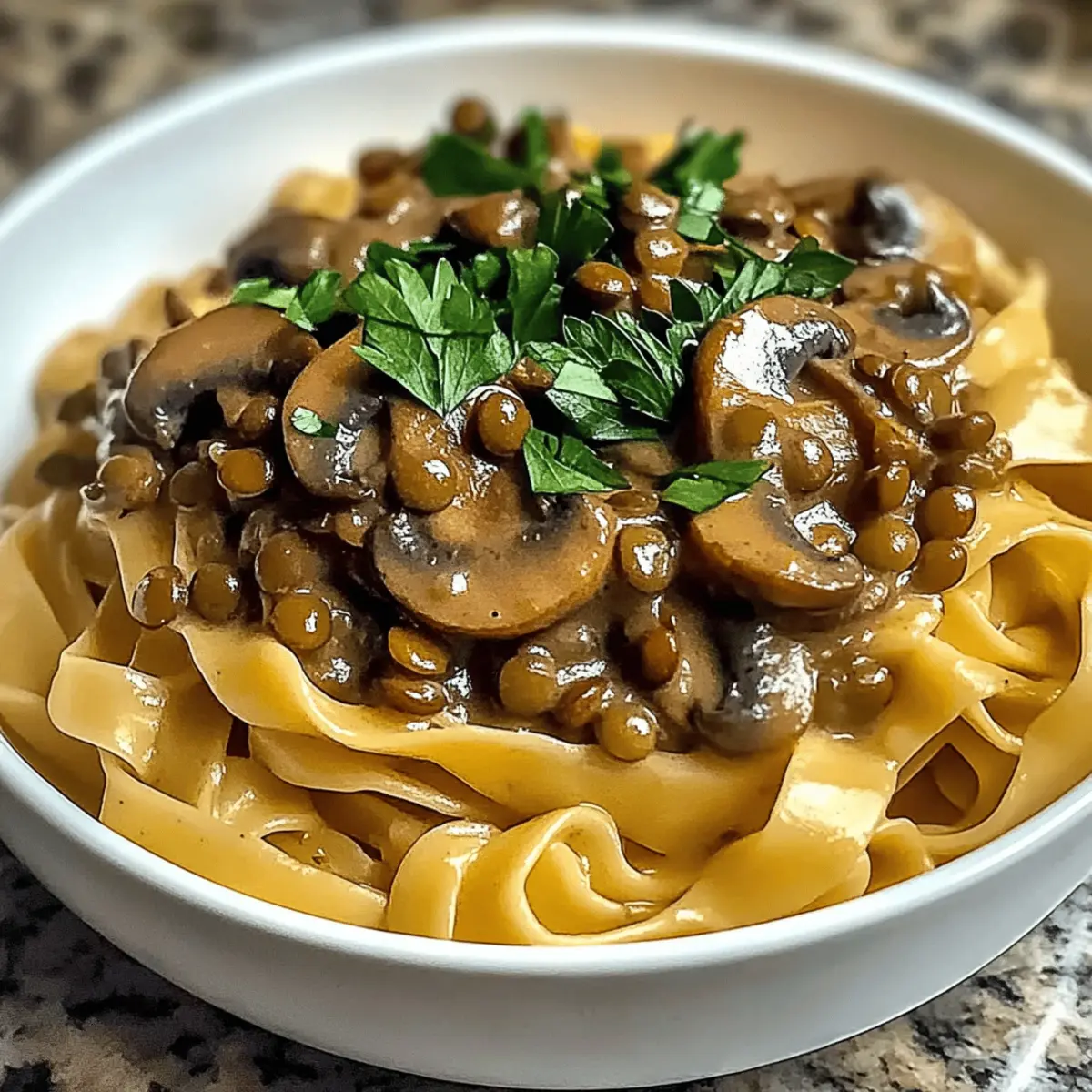 Vegan Lentil Mushroom Stroganoff ttgi6u