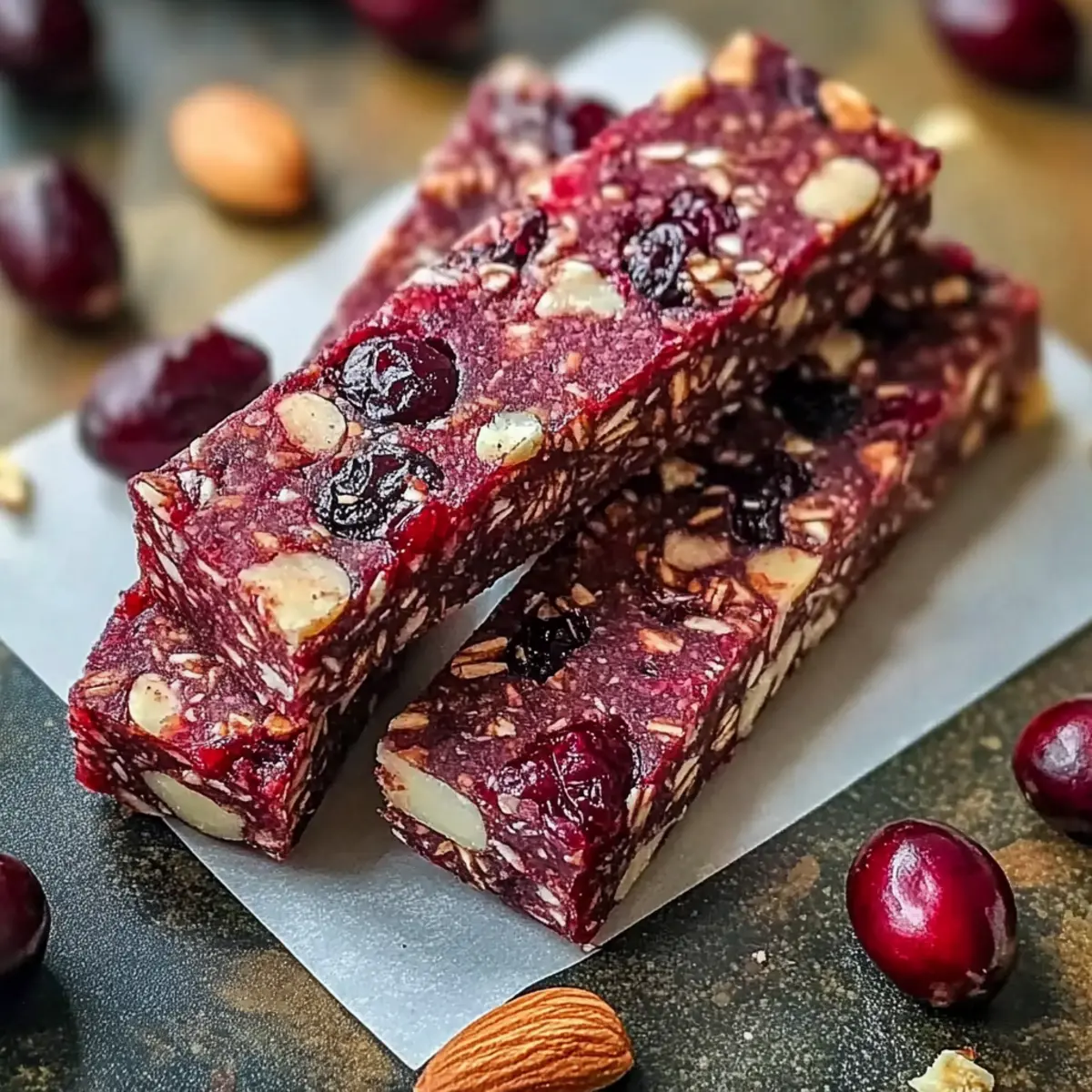 Raw Cranberry Nut Energy Bars for a Guilt-Free Snack