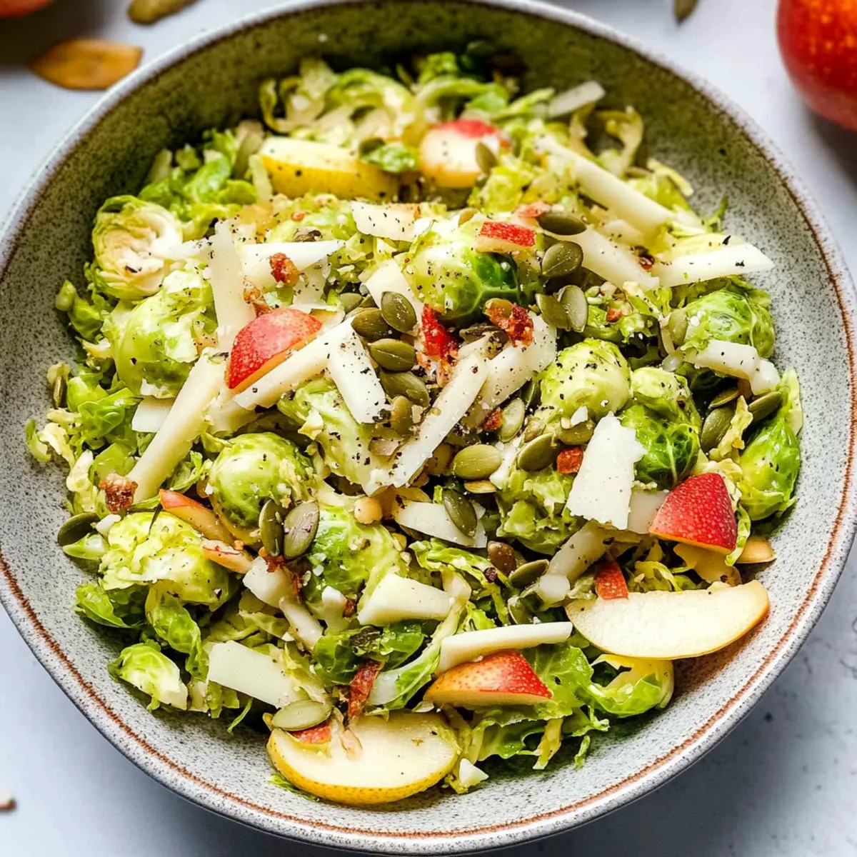 Fall in Love with Shaved Brussels and Pear Salad with Manchego