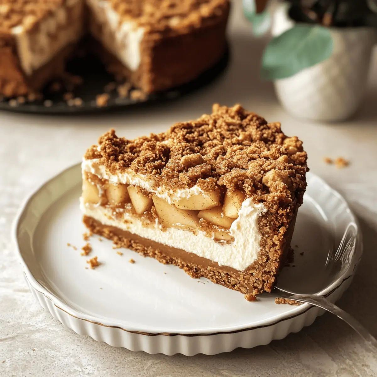 Apple Crumble Cheesecake ksqkcs