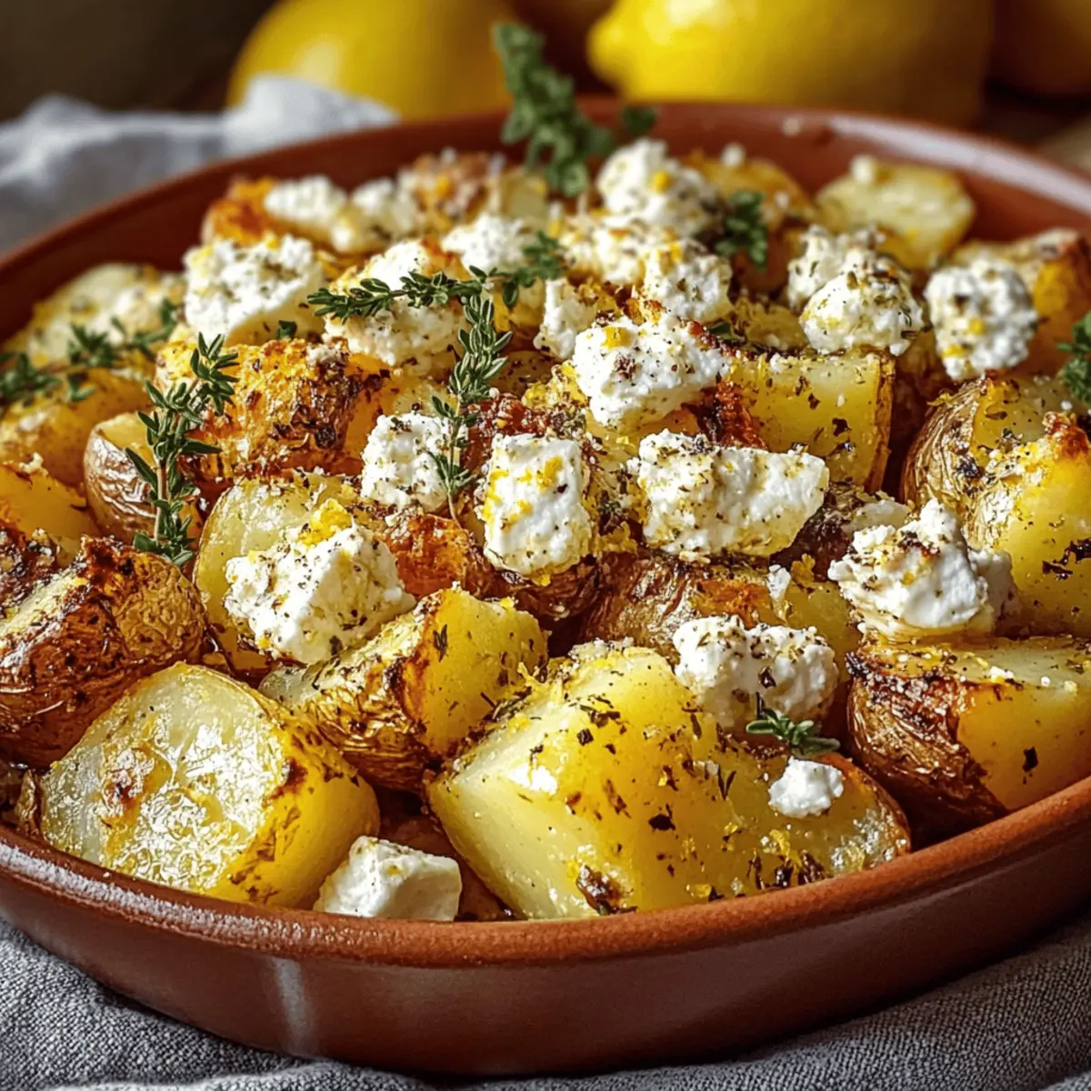 Baked Feta Potatoes with Lemon r2ovfe